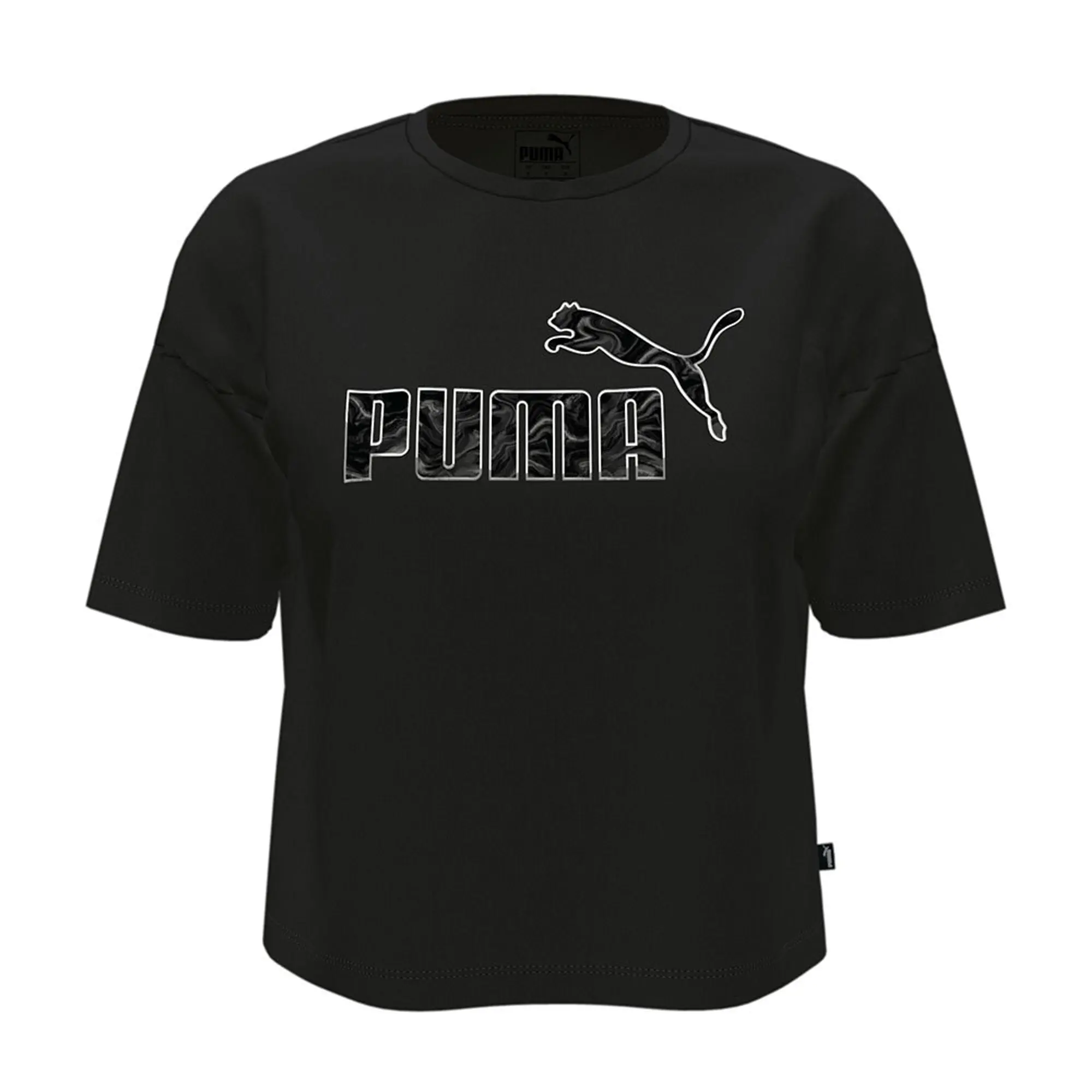 Puma Ess+ Marbleized Short Sleeve T-shirt L Woman - | 677589_01 | FOOTY.COM