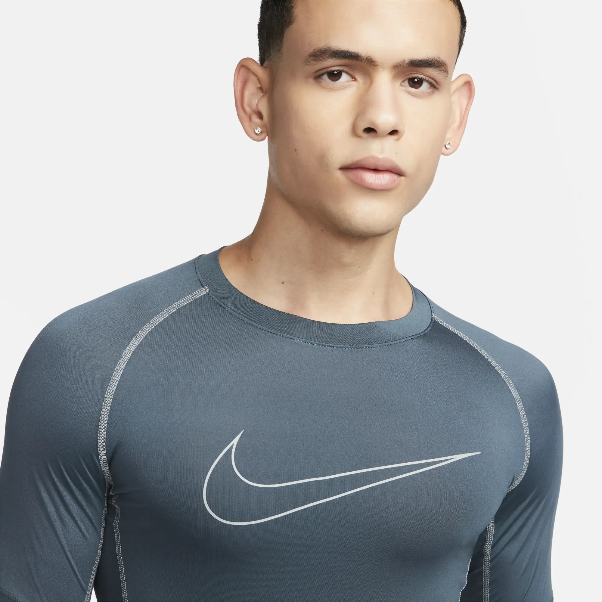 Nike Pro Dri-FIT Men's Tight-Fit Short-Sleeve Top - Grey | DD1992-309 ...
