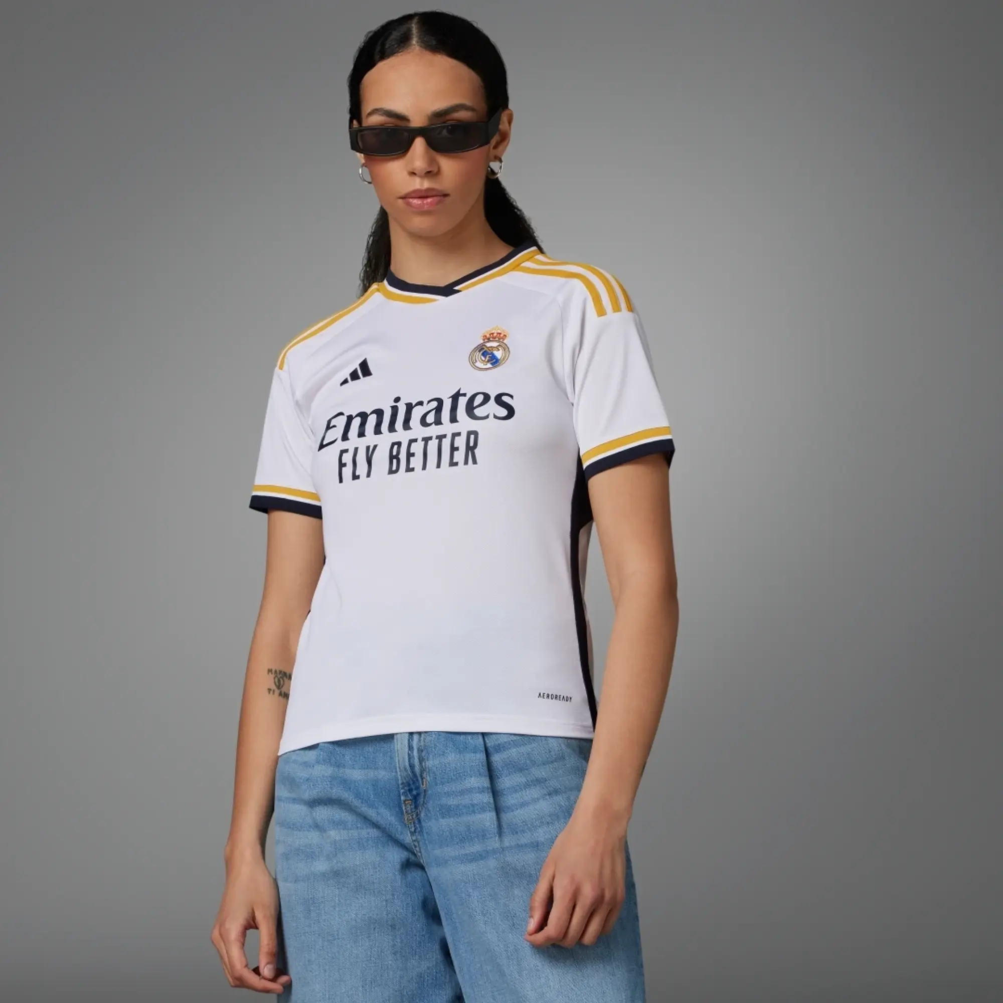 adidas Real Madrid Womens SS Home Shirt 2023/24