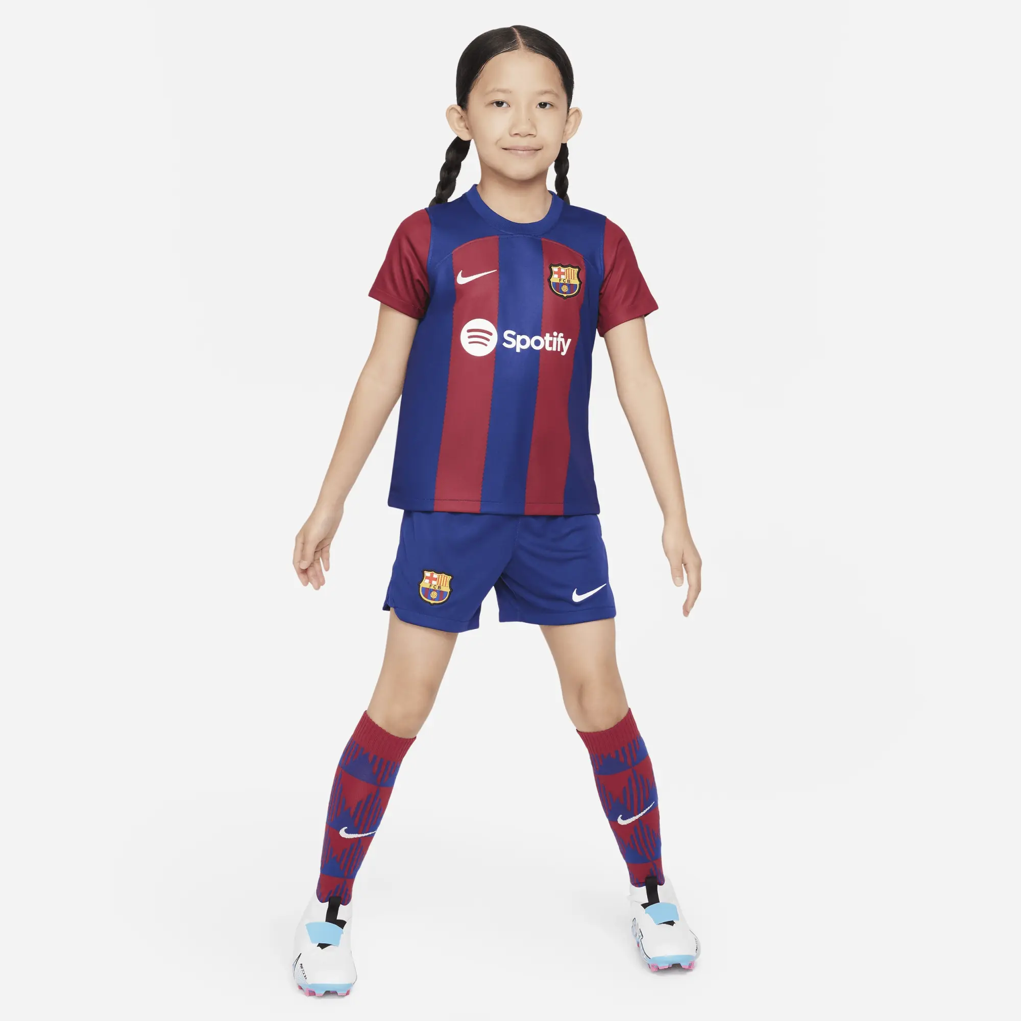 Nike Barcelona Kids SS Home Mini Kit 2023/24
