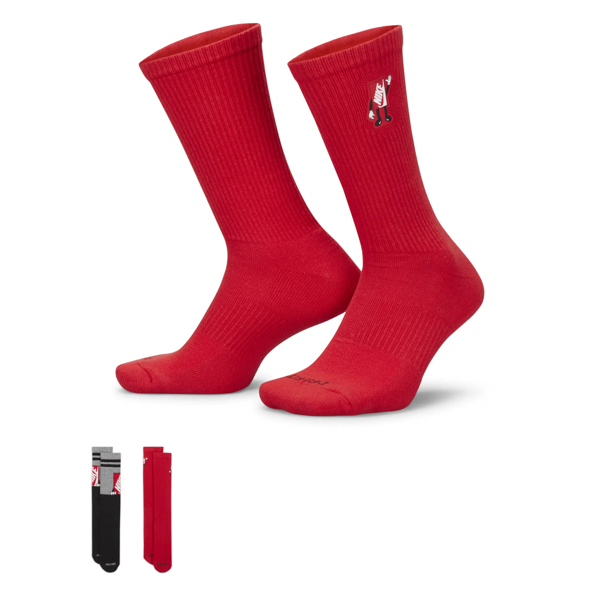 Nike Everyday Plus Cushioned Socks (2-Pack), Red