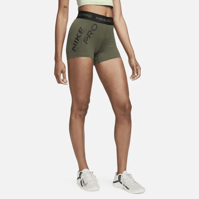 Nike Pro Women's Mid-Rise 8cm (approx.) Graphic Shorts - Green | FB5448 ...
