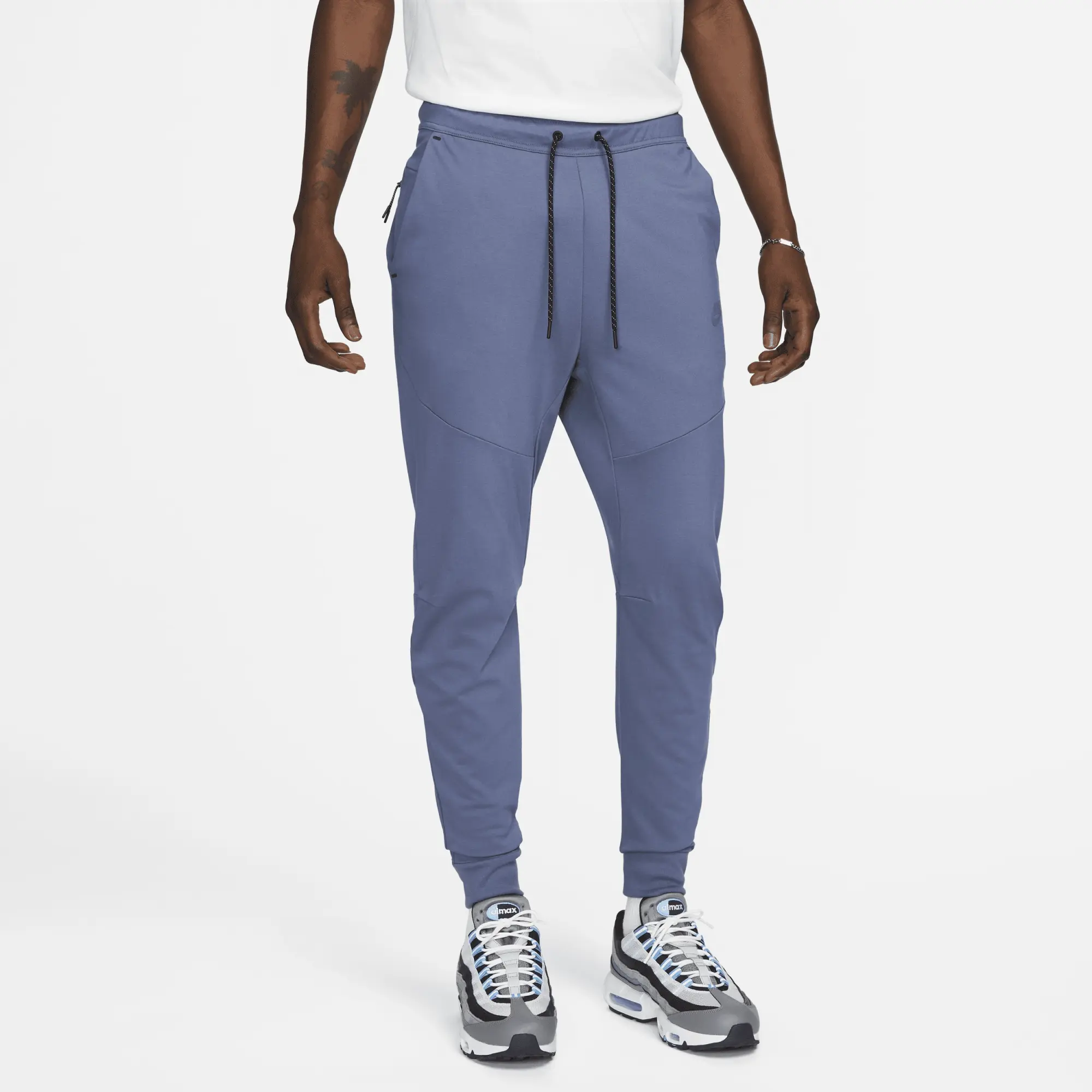Nike Sportswear Tech Fleece Lightweight Men's Slim-Fit Jogger Tracksuit Bottoms - Blue