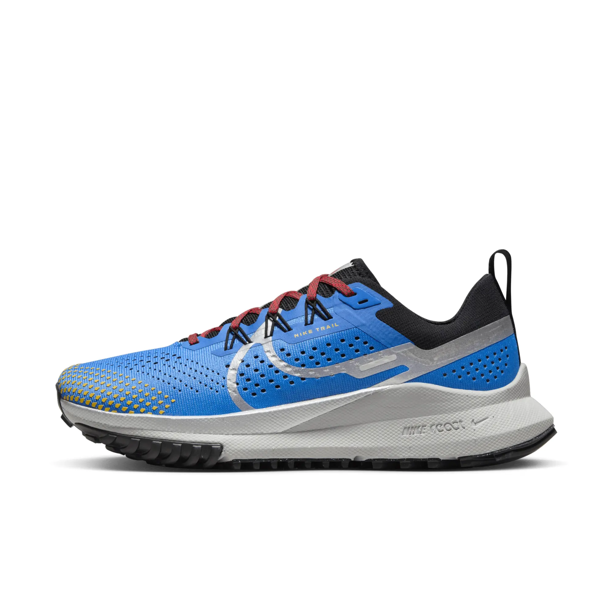 Nike Running React Pegasus Trail 4 Trainers In Blue And Yellow