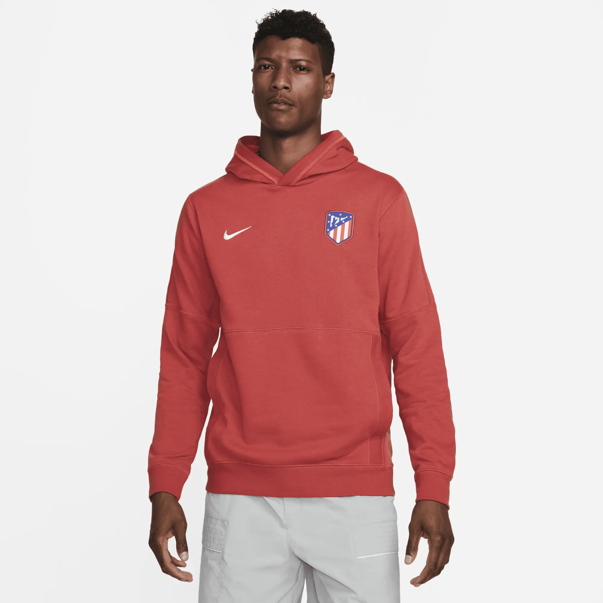 Nike Atlético Madrid Travel Men's Fleece Football Hoodie - Red