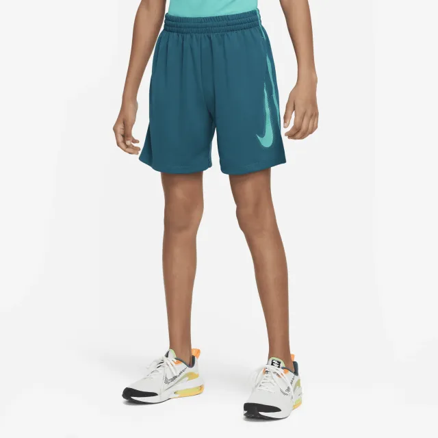 Nike Multi Older Kids' (Boys') Dri-FIT Graphic Training Shorts - Green ...