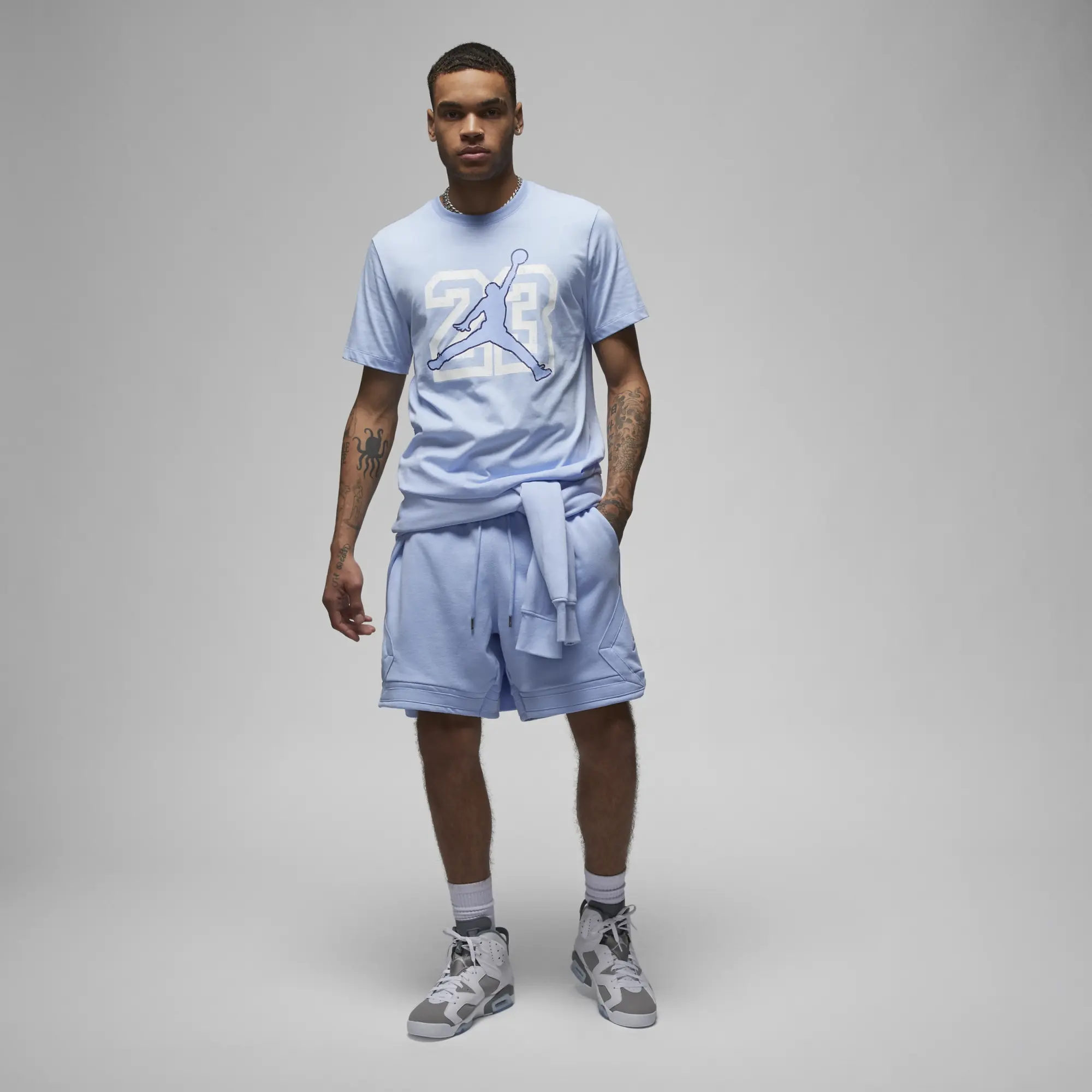 Nike Jordan Flight Essentials Men's T-Shirt - Blue | FB7394-425 | FOOTY.COM