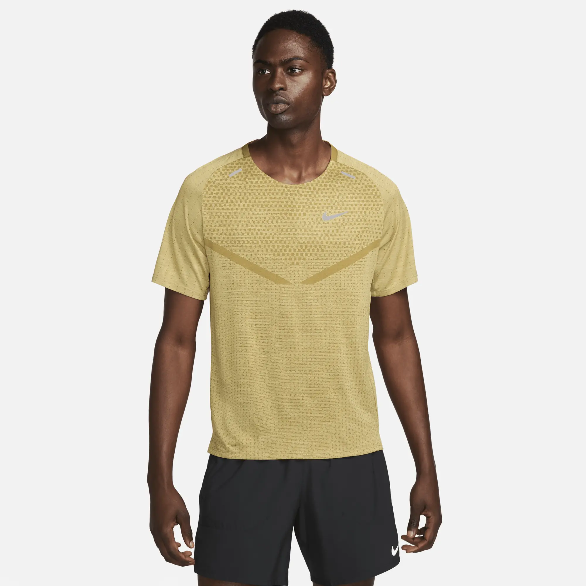 Nike TechKnit Men's Dri-FIT ADV Short-sleeve Running Top - Brown ...