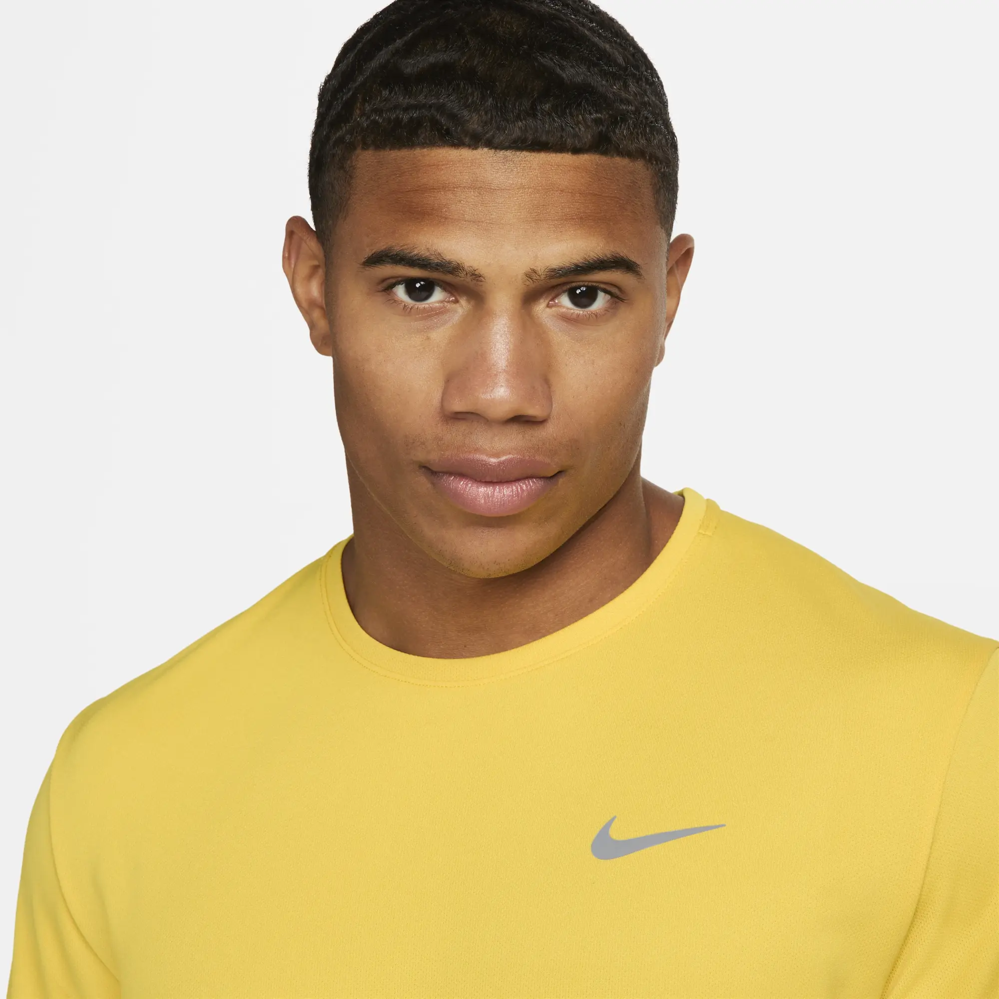 Nike Miler Men's Dri-FIT UV Short-Sleeve Running Top - Yellow | DV9315 ...
