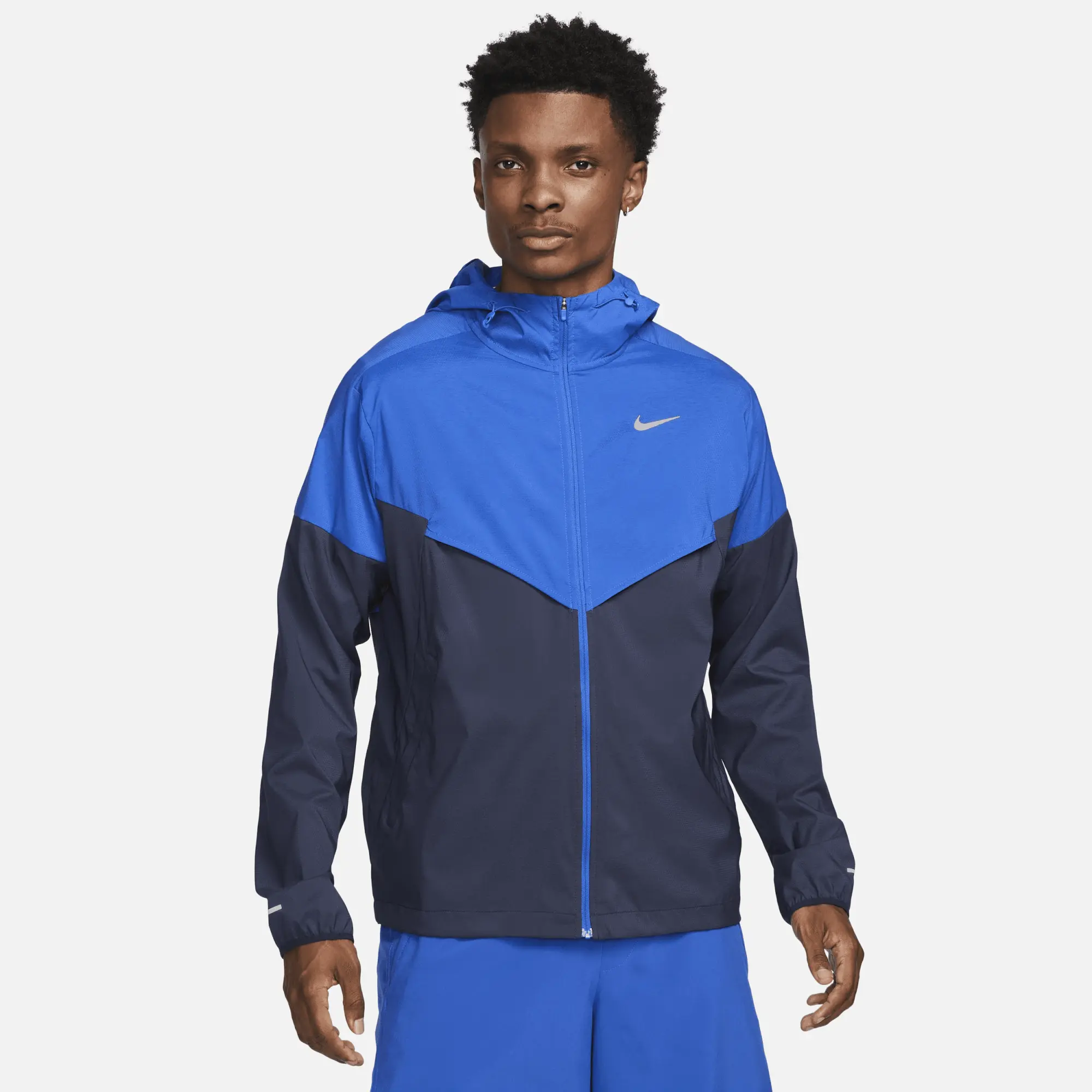Nike Windrunner Men's Repel Running Jacket - Blue | FB7540-480 | FOOTY.COM