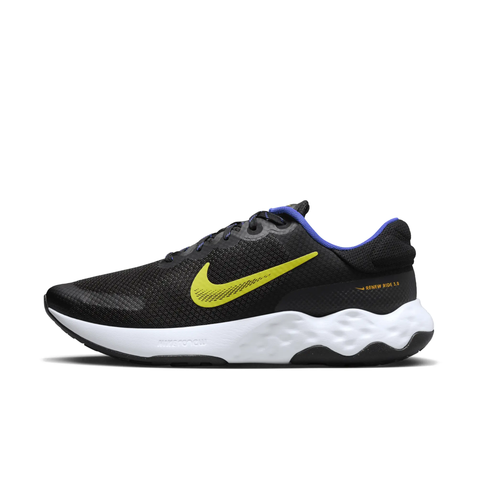 Nike Running Renew Ride 3 Trainers In Black And White