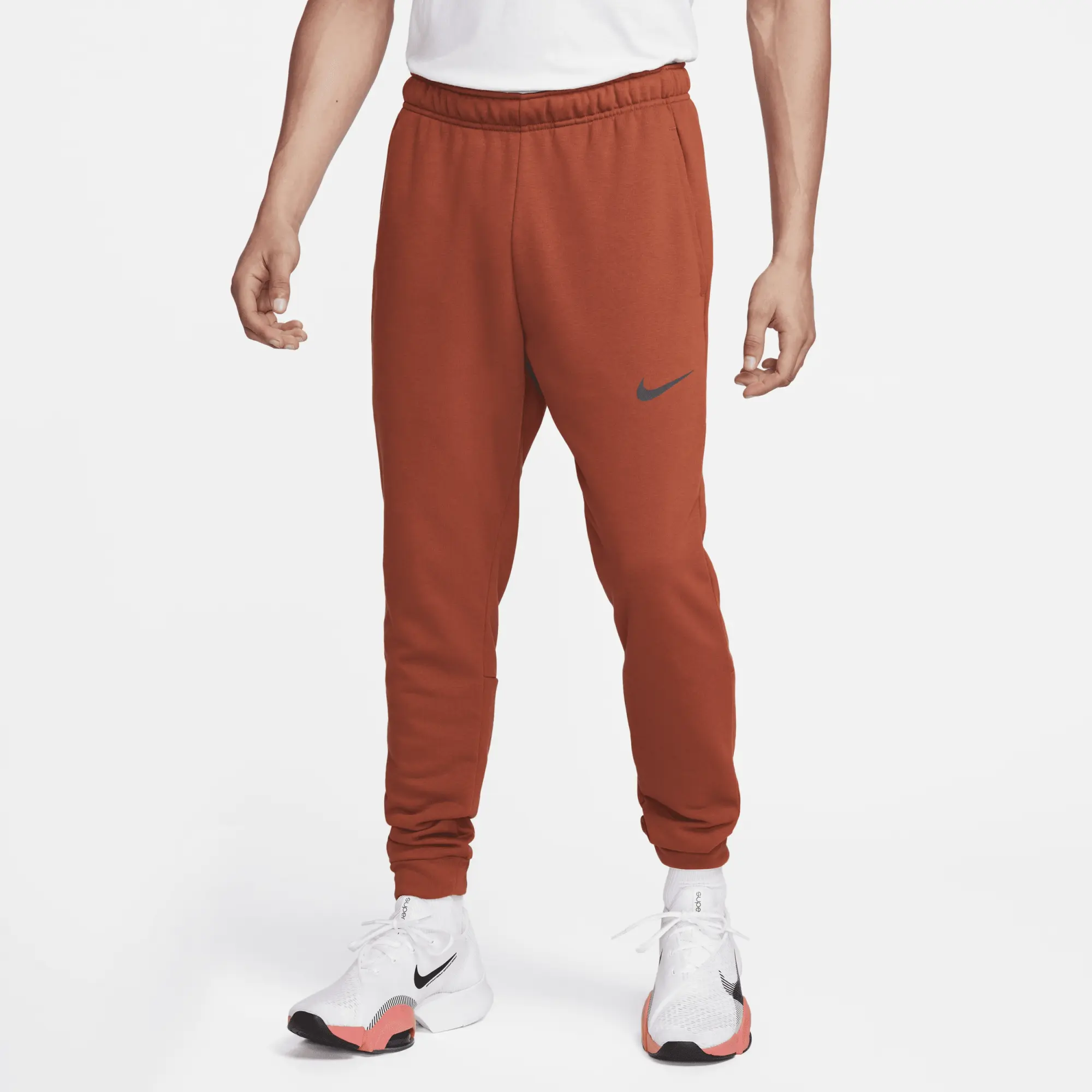 Nike Dry Men's Dri-FIT Taper Fitness Fleece Trousers - Orange