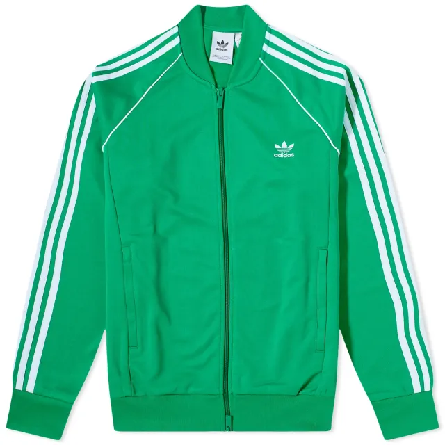 Adidas Superstar Track Top Green/White | IK3514 | FOOTY.COM