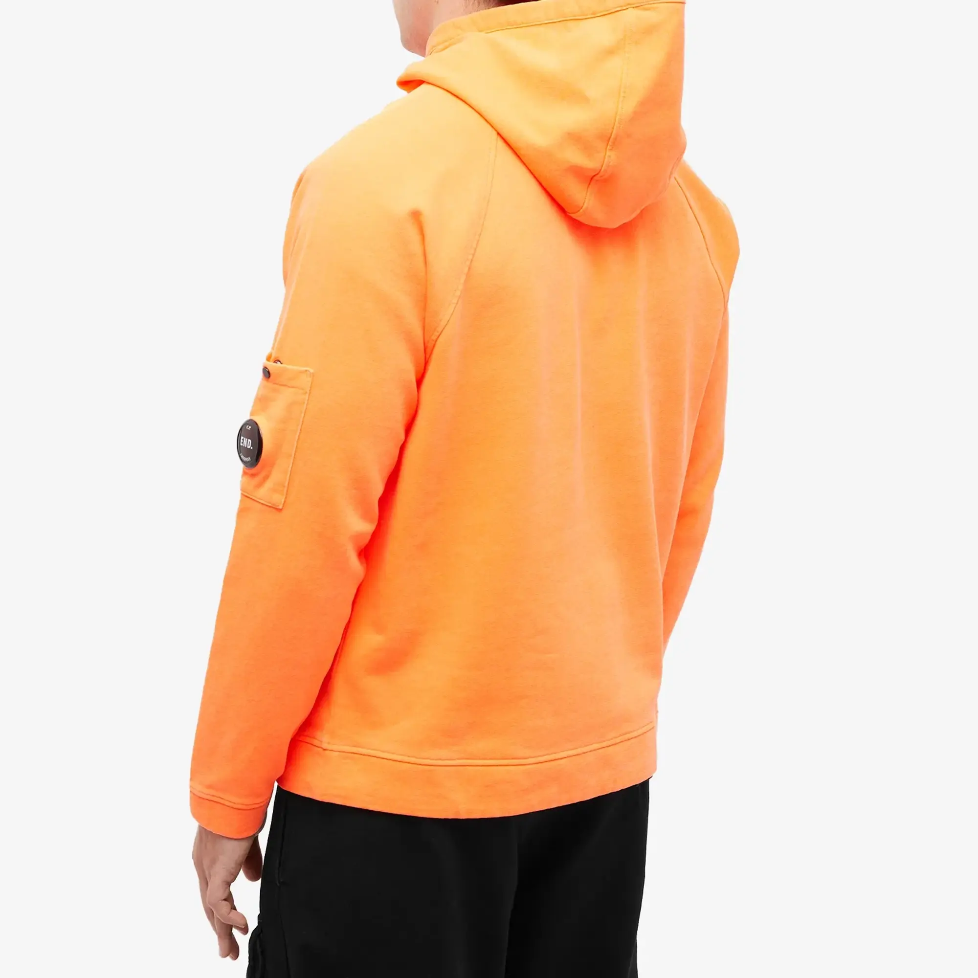 END. x C.P. Company ‘Adapt’ Plated Fluo Fleece Hoodie Orange