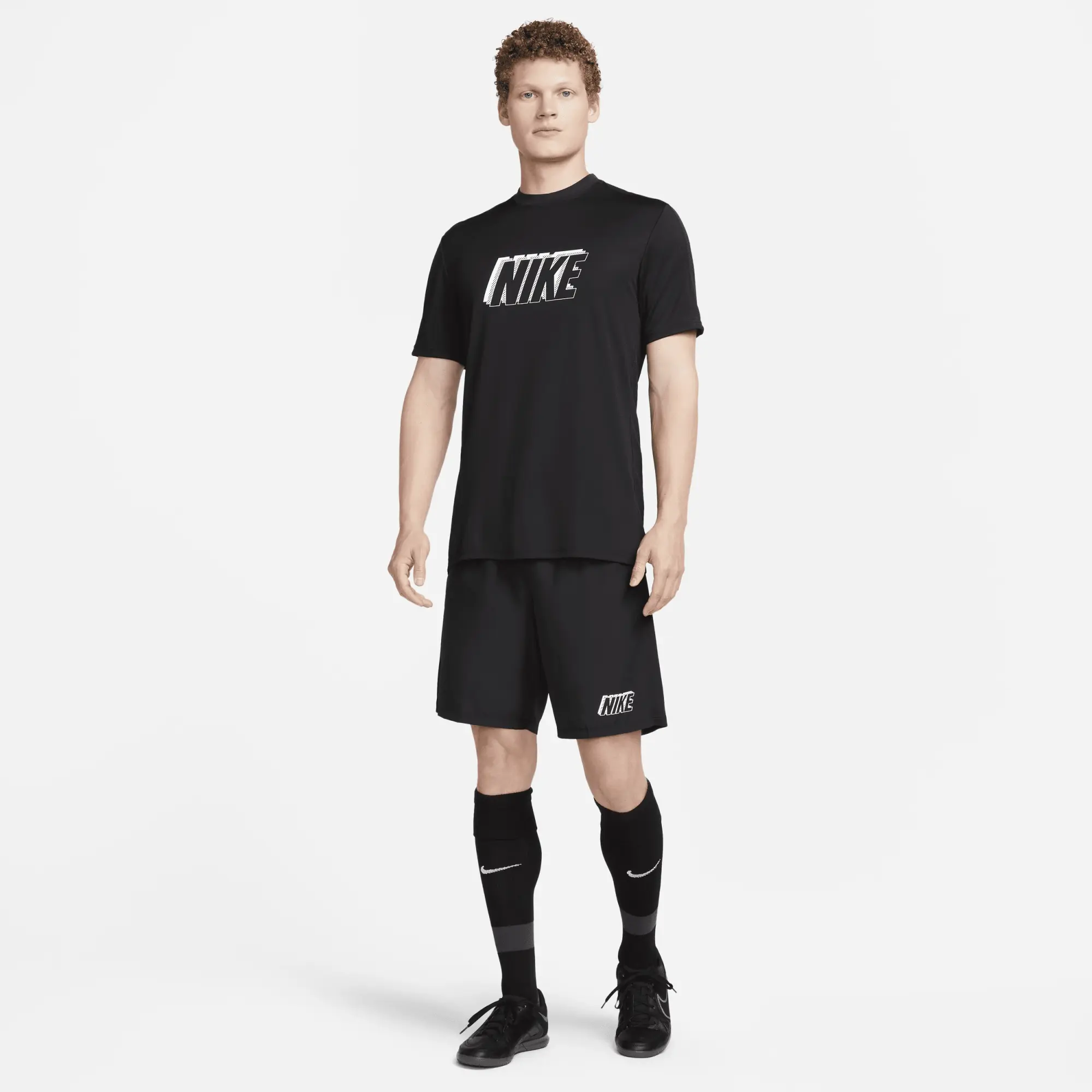 Nike Academy Men's Dri-FIT Short-Sleeve Global Football Top - Black ...
