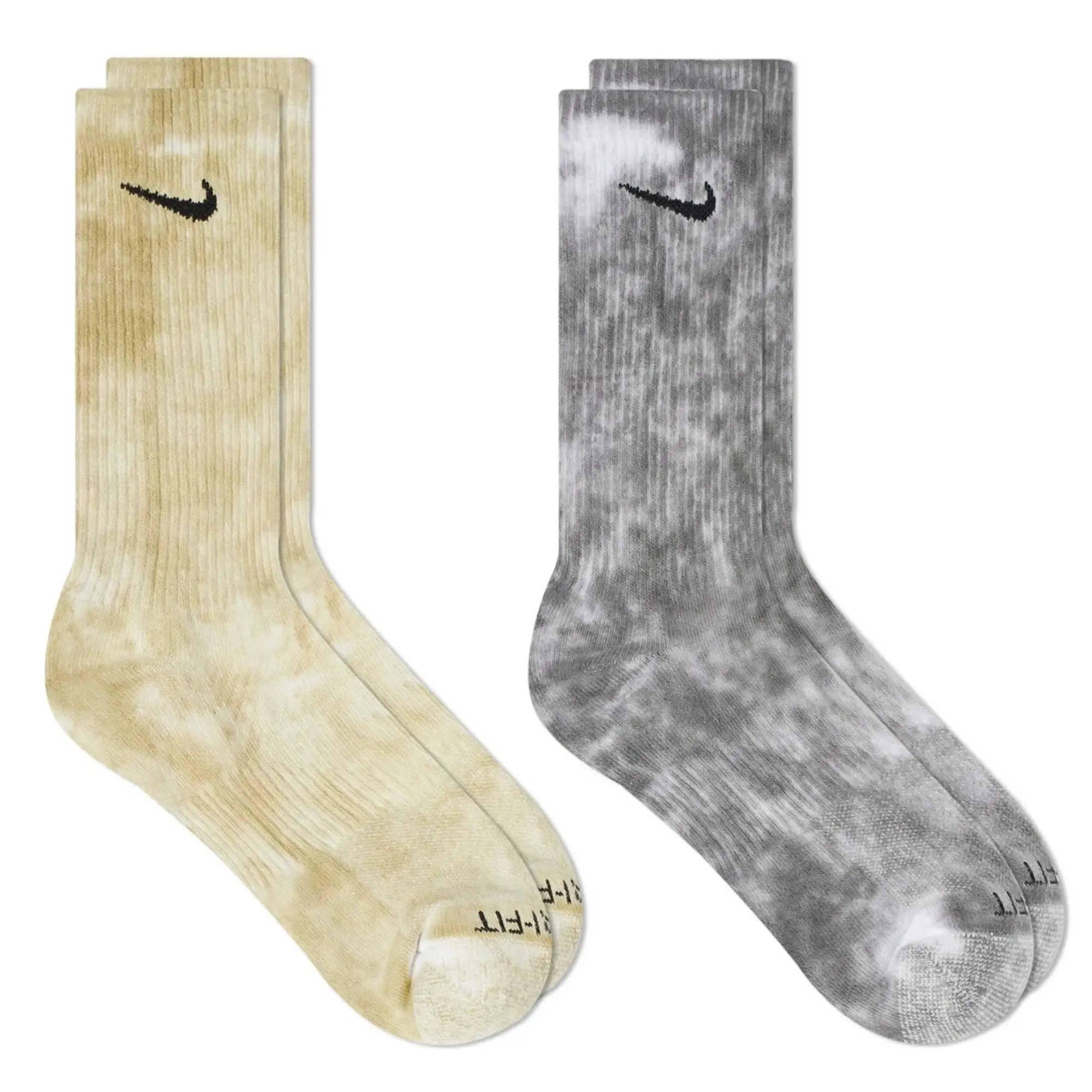 Nike Cushioned Tie Dye Crew Socks (2-Pairs), Grey