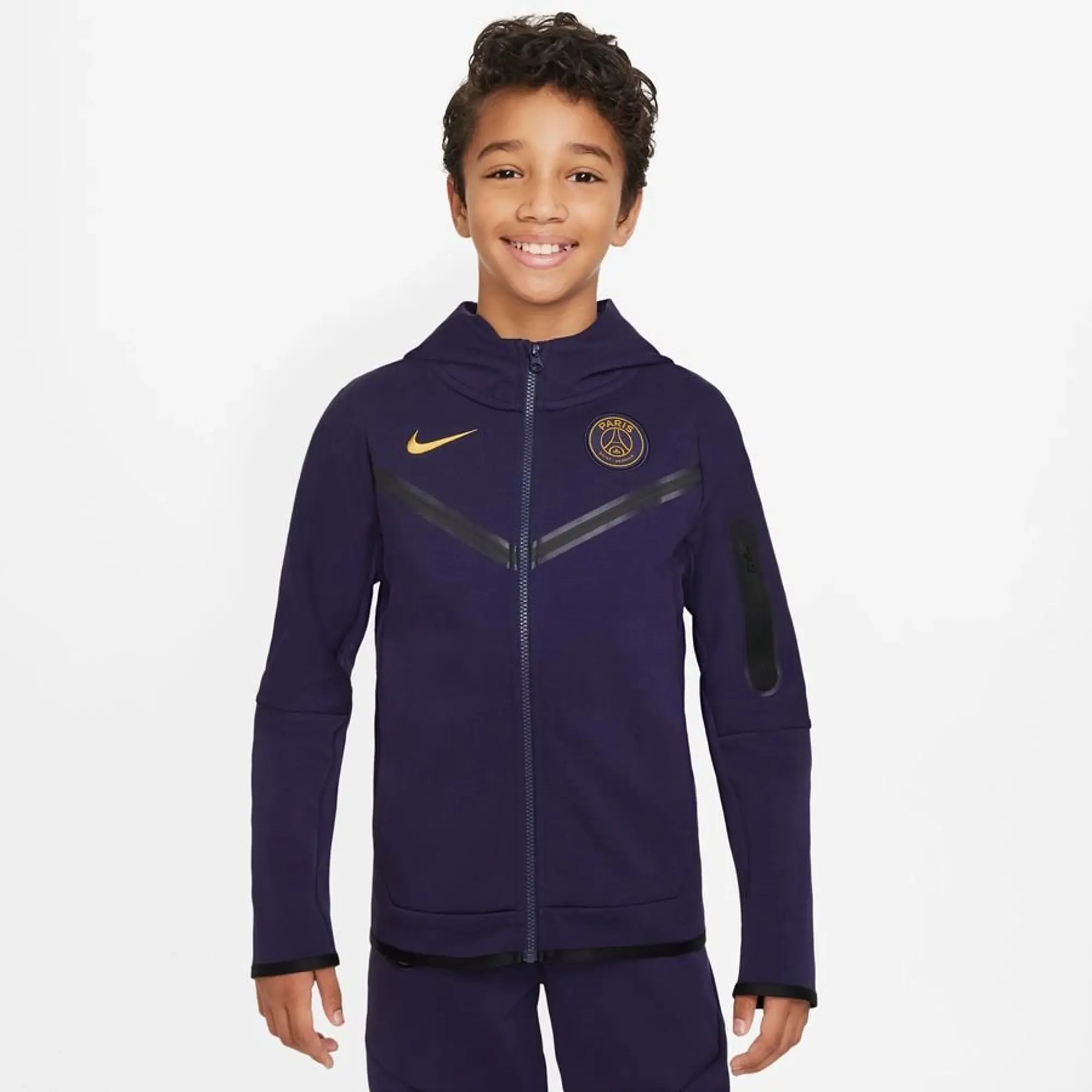 Paris Saint-Germain Nike Tech Fleece Full Zip - Navy - Kids