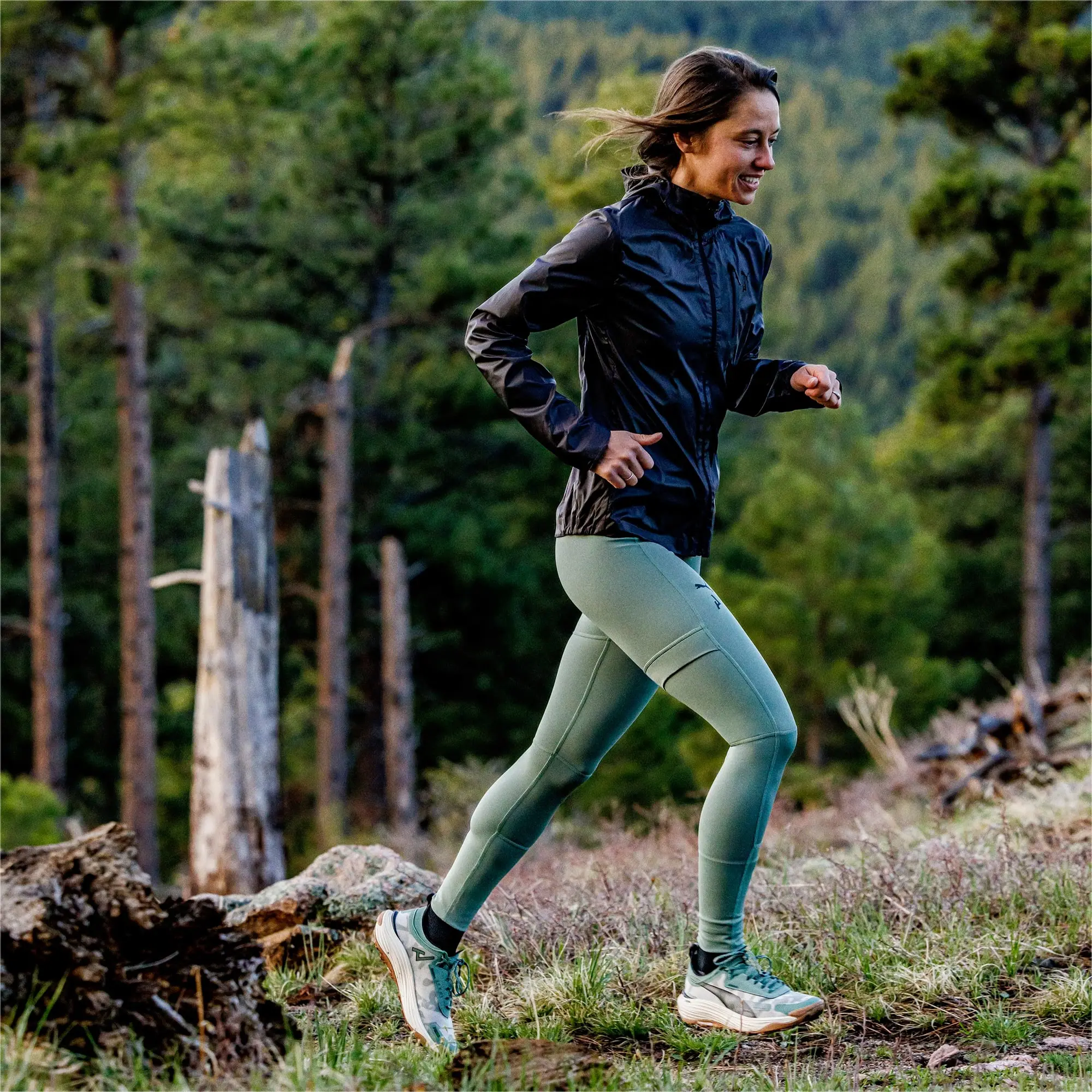 PUMA Seasons Full-Length Trail Running Tights Women, Eucalyptus