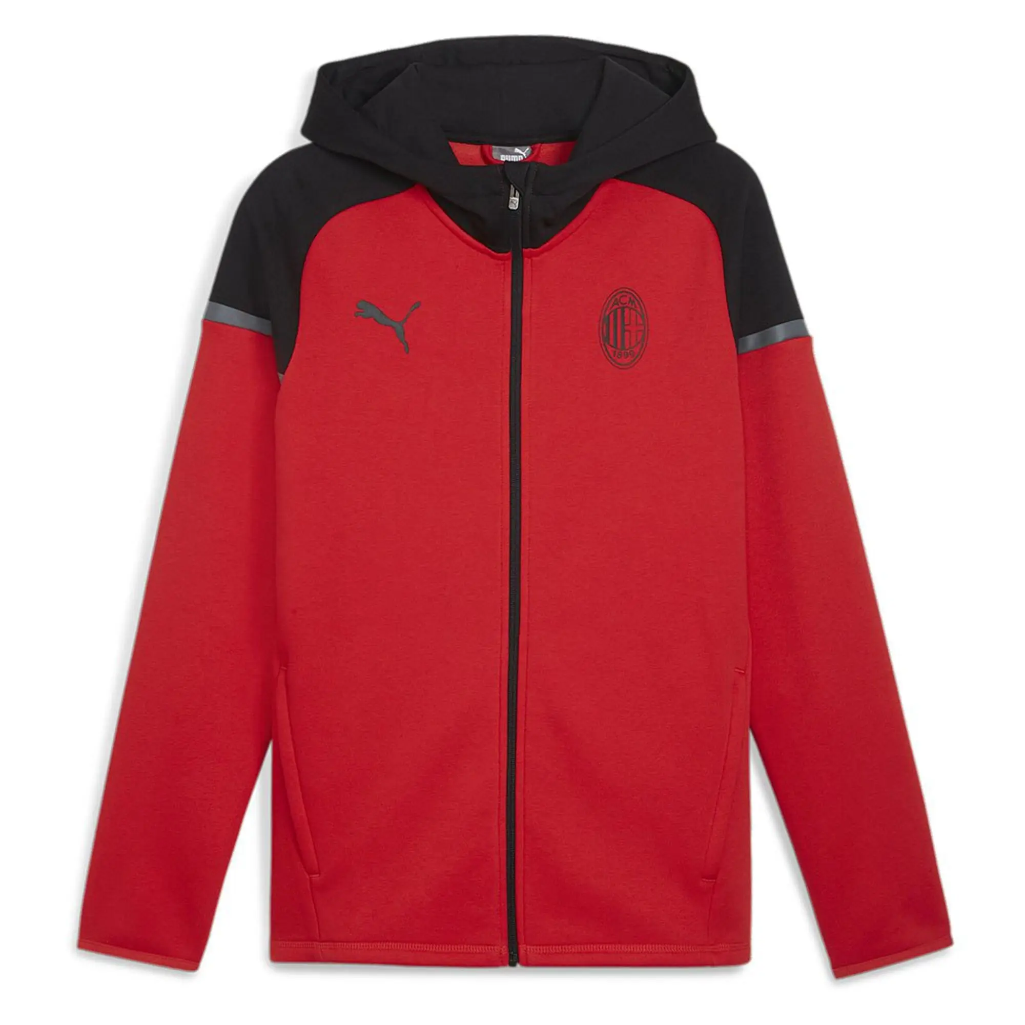 AC Milan Puma Casuals Hooded Jacket - Red