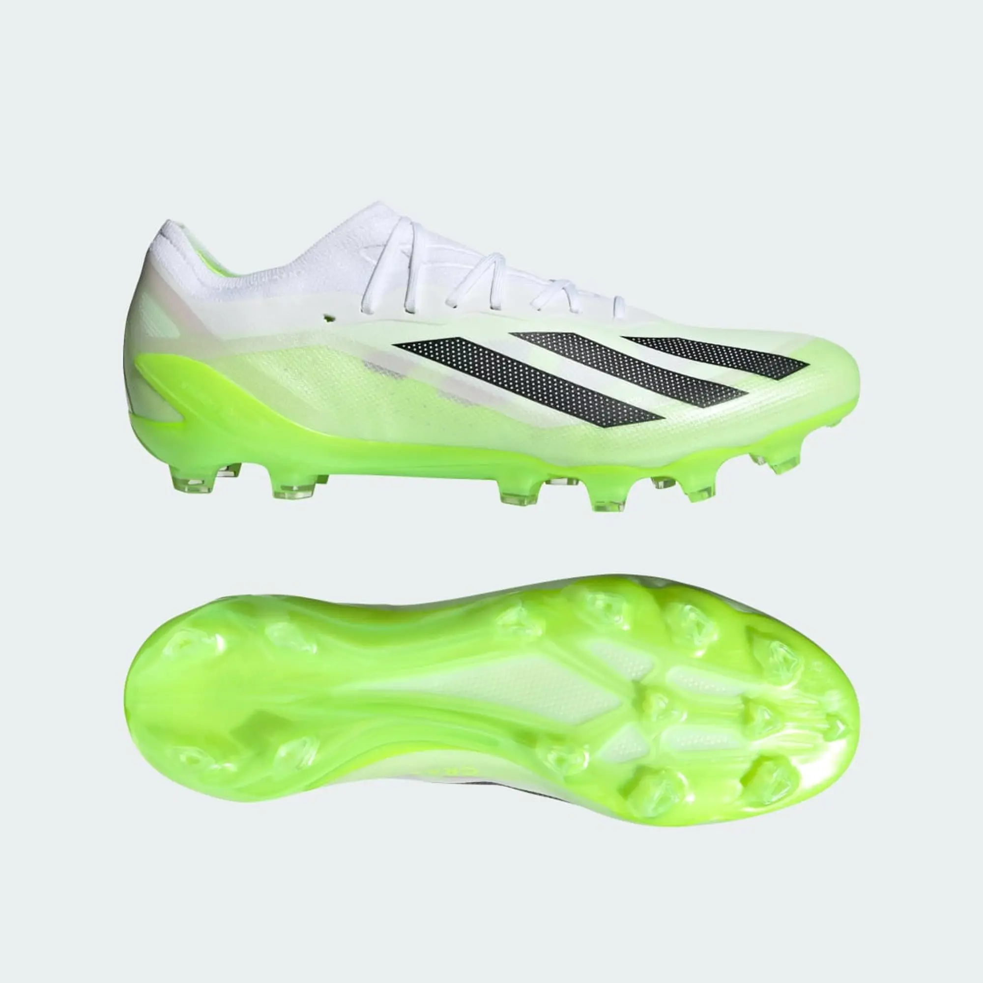 adidas X Crazyfast.1 Artificial Grass Football Boots - Cloud White / Core Black / Lucid Lemon