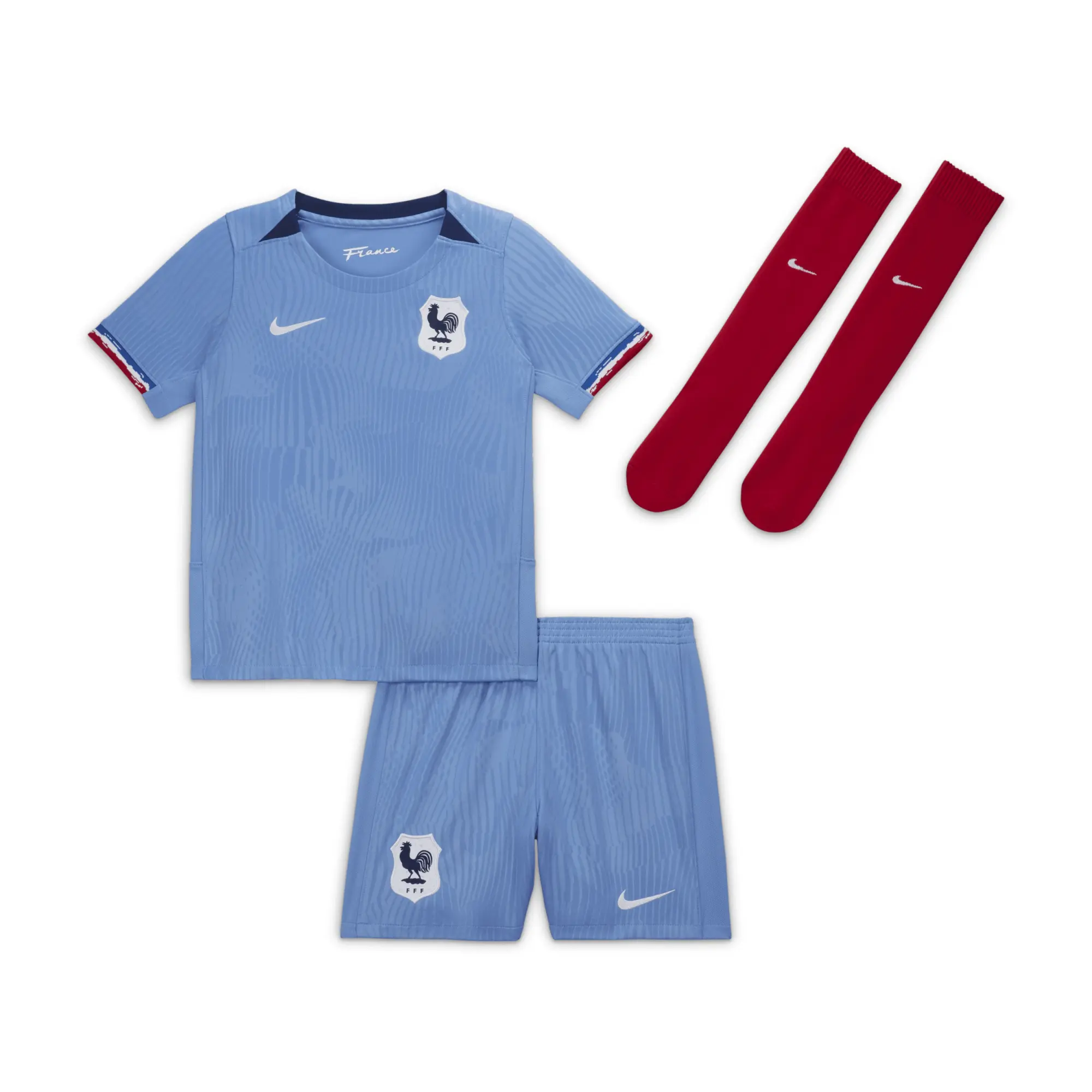 Nike France Kids SS Home Mini Kit 2023