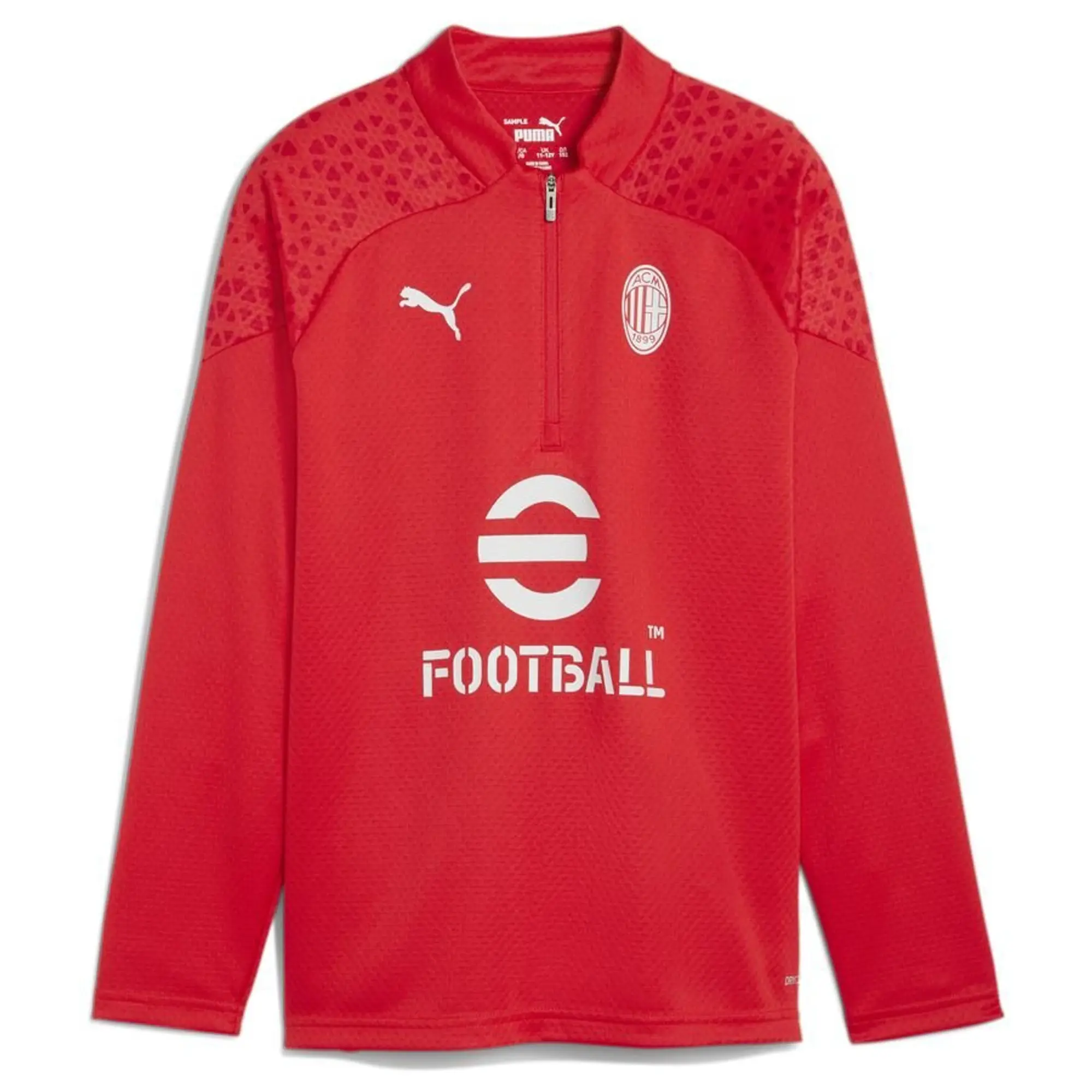 Puma 2023-2024 AC Milan Training Half Zip Top (Red) - Kids