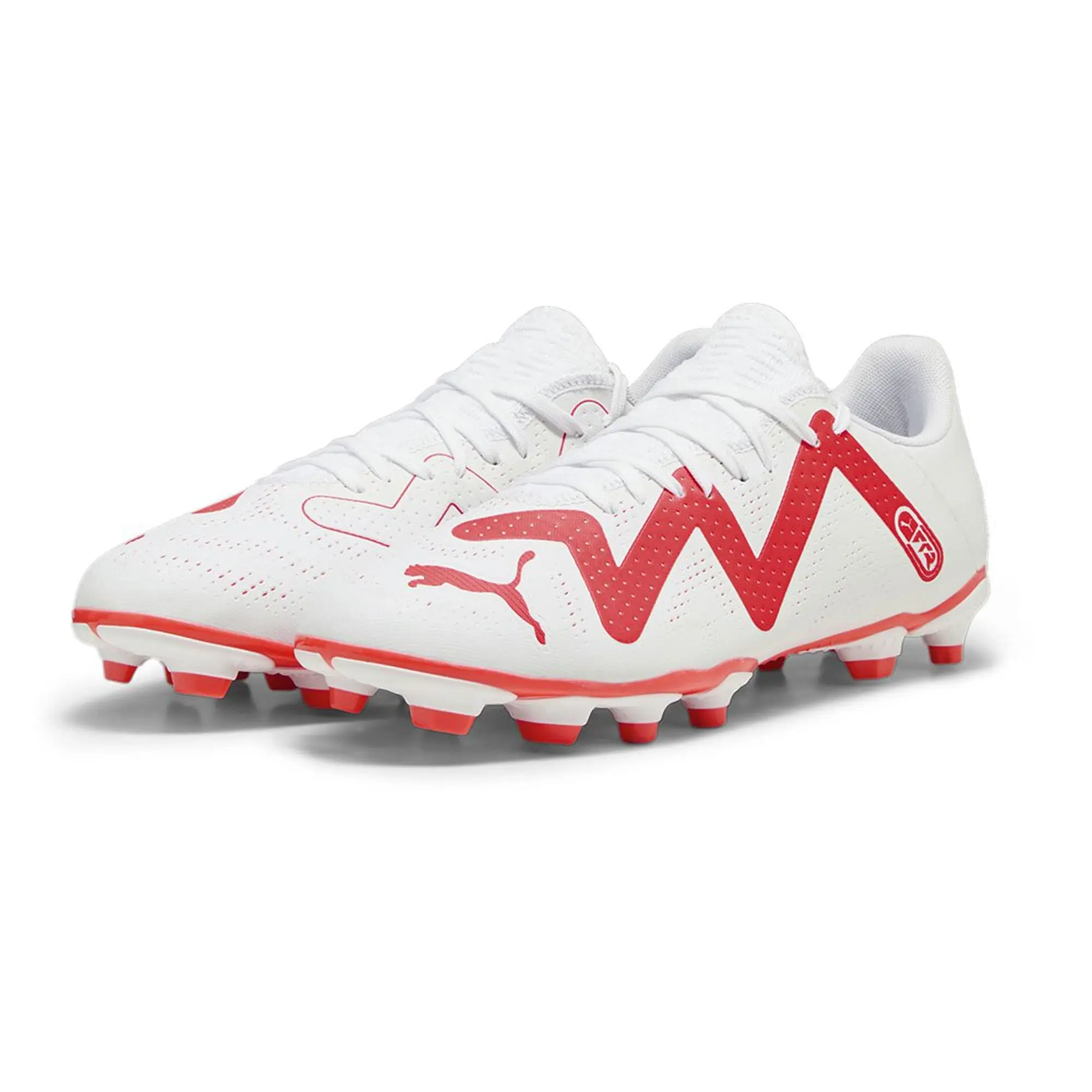 Puma Mens FUTURE PLAY FG/AG Football Boots - White & Orange