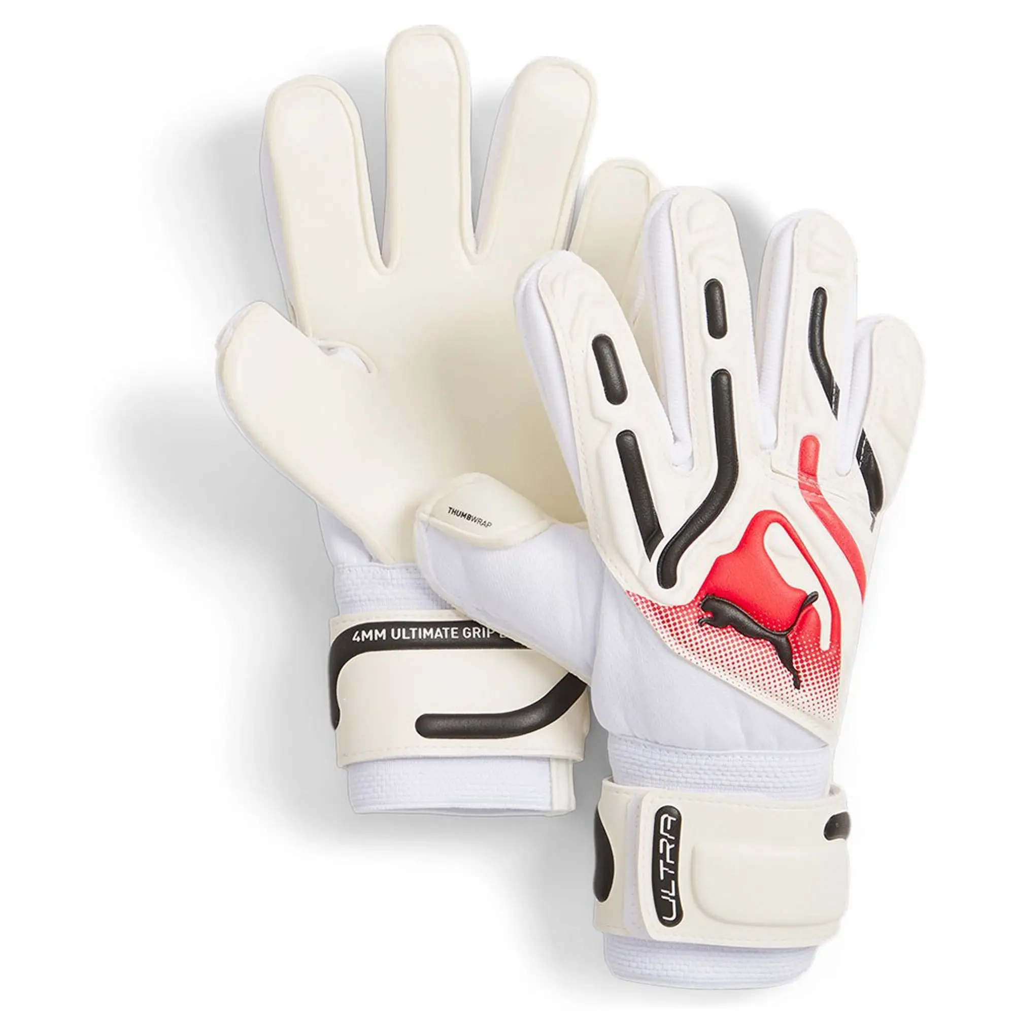 PUMA Ultra Pro Rc Youth Goalkeeper Gloves, White/Ultra Blue/Fire Orchid