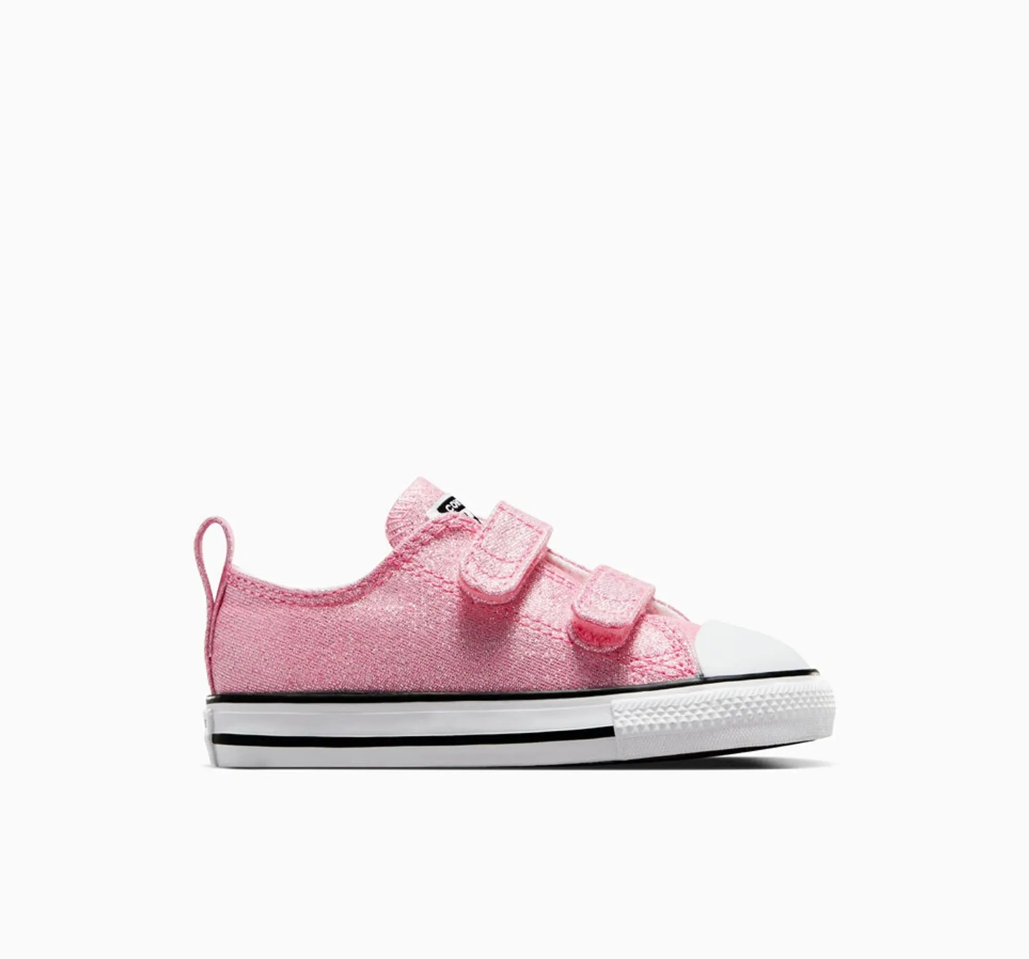 Converse Pink All Star 2v Lo Prism Glitter Girls Toddler Trainers