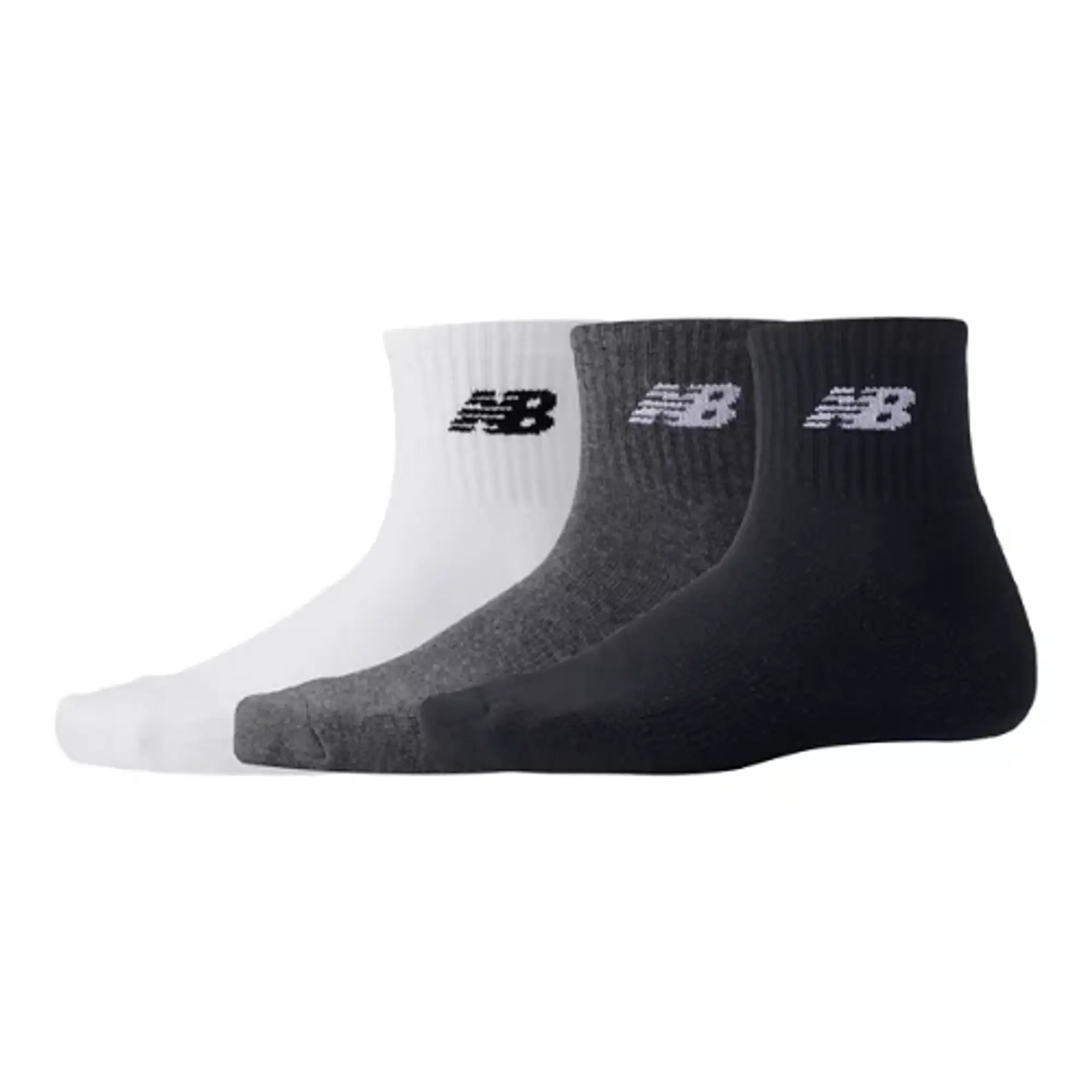 New Balance Unisex NB Everyday Ankle 3 Pack in White Cotton