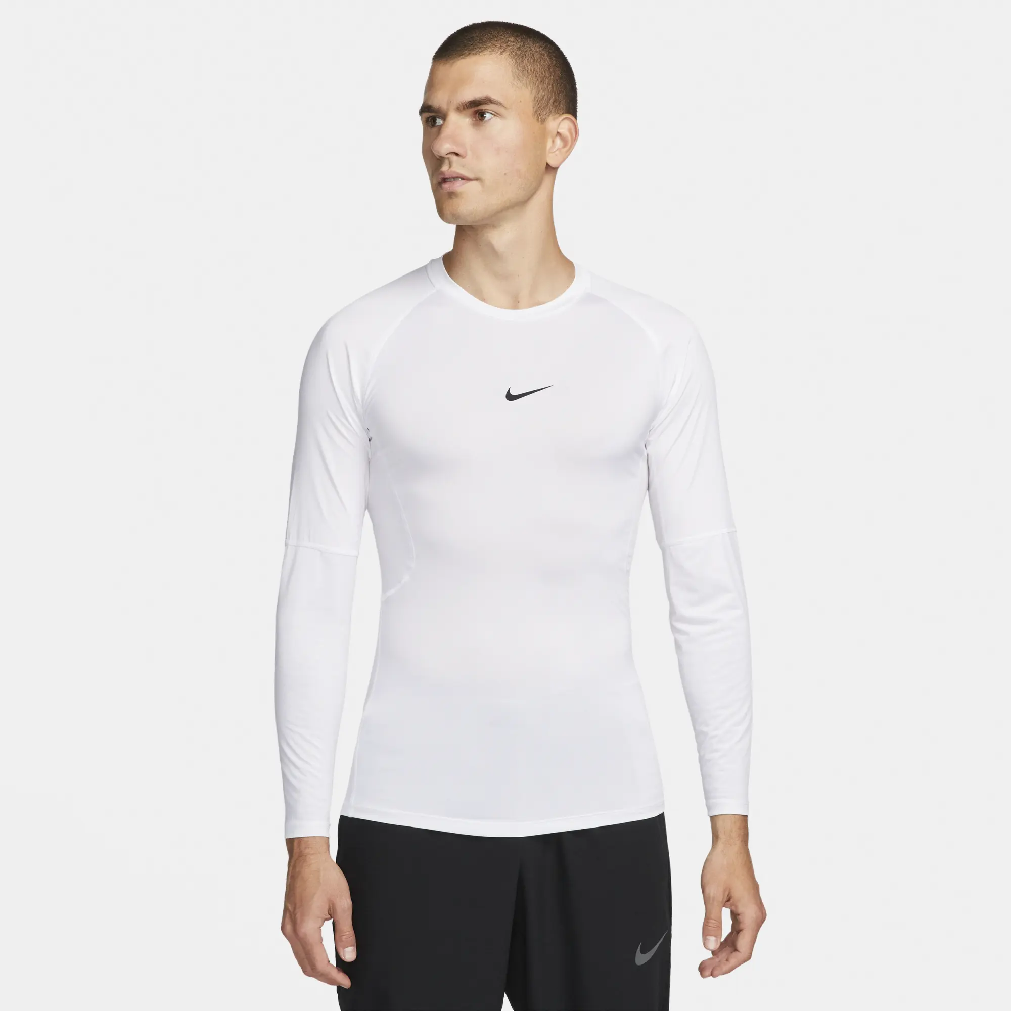 Nike Pro Men's Dri-FIT Tight Long-Sleeve Fitness Top - White | FB7919 ...