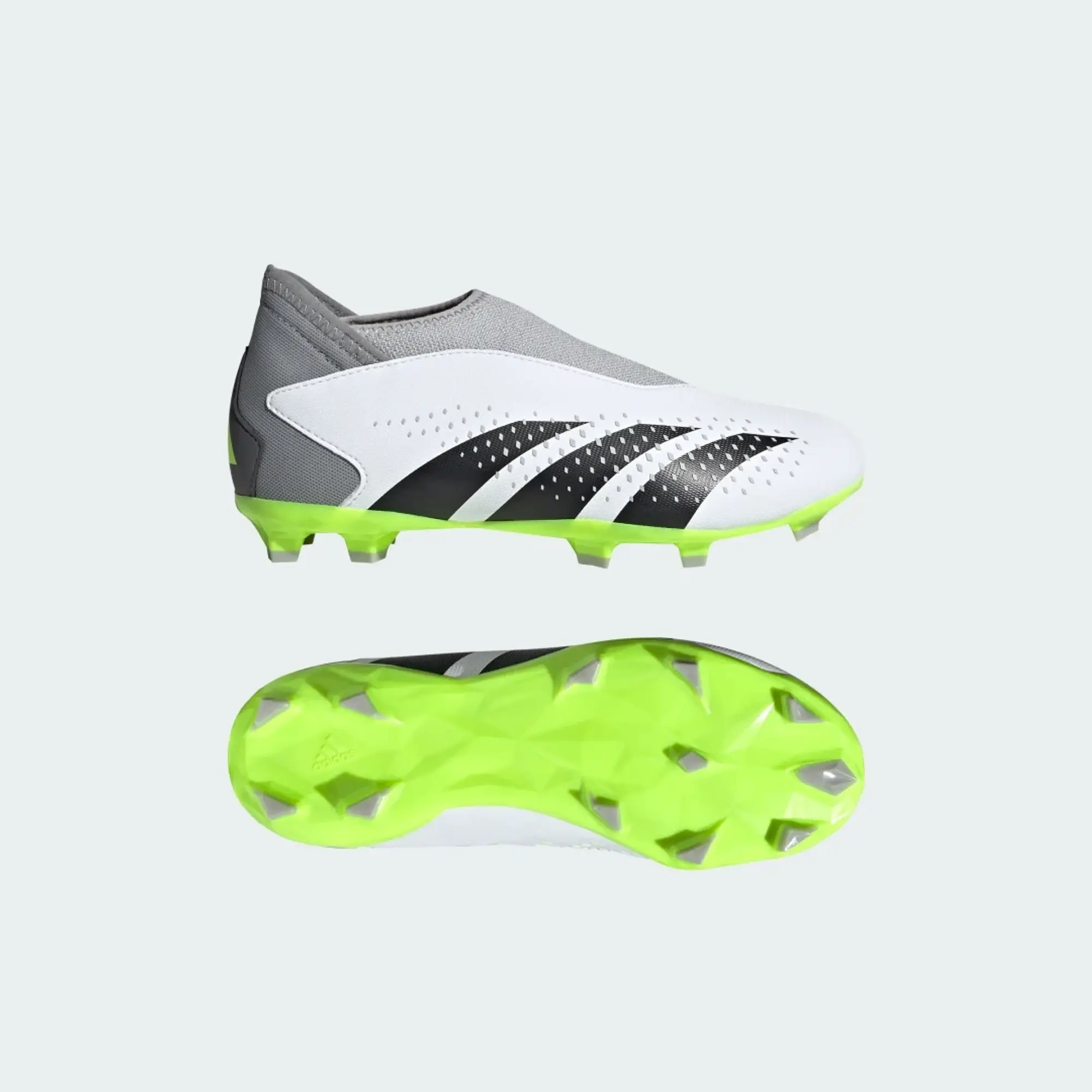 adidas Junior Predator Laceless 20.3 Firm Ground Football Boot, White