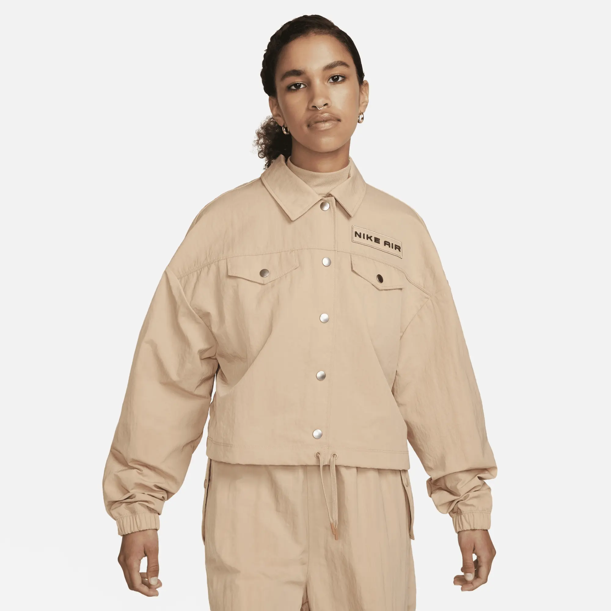 Nike Sportswear Air Women's Oversized Cropped Jacket - Brown