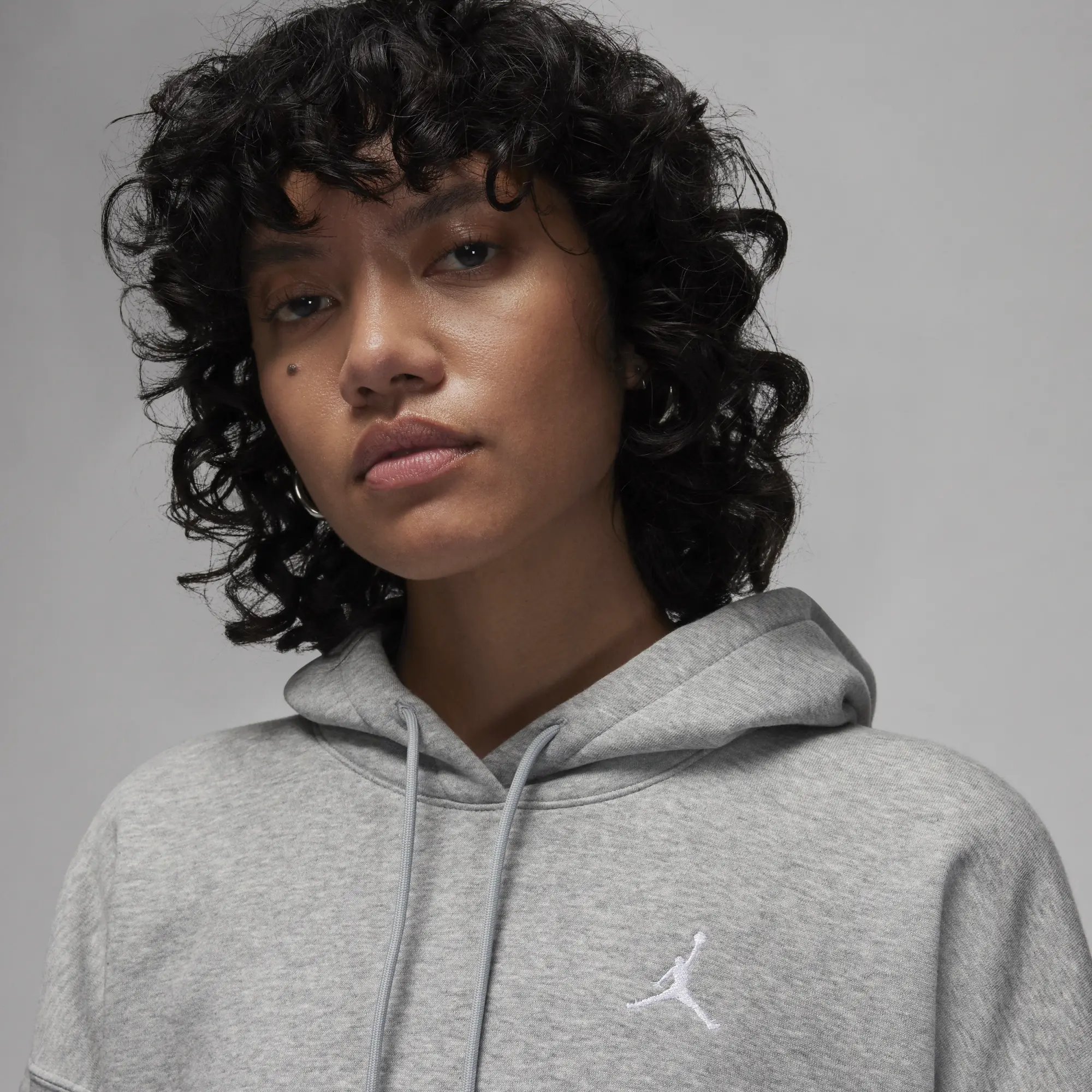 Nike Jordan Brooklyn Fleece Women's Hoodie - Grey | FN4488-063 | FOOTY.COM