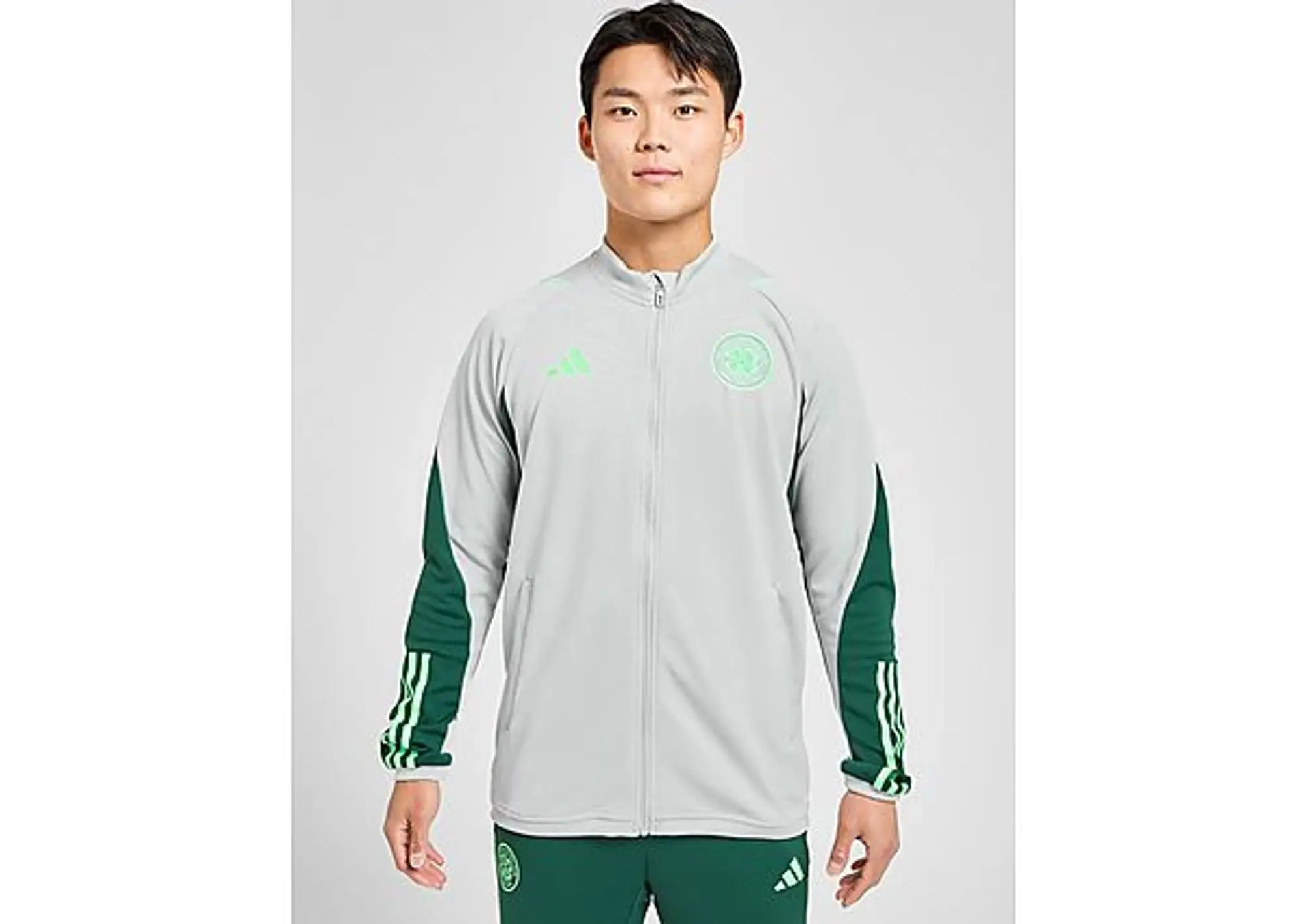 adidas Celtic FC Track Jacket - Grey - Mens