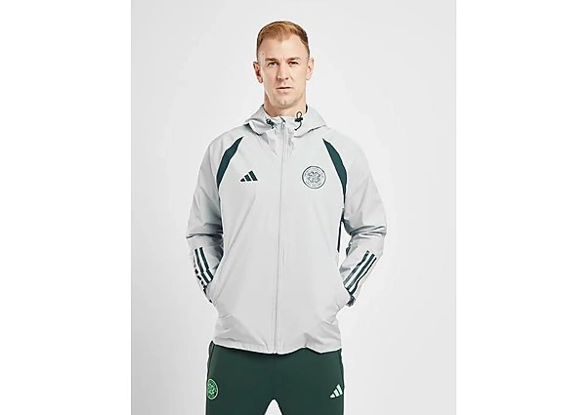 adidas Celtic FC All-Weather Jacket - Grey - Mens