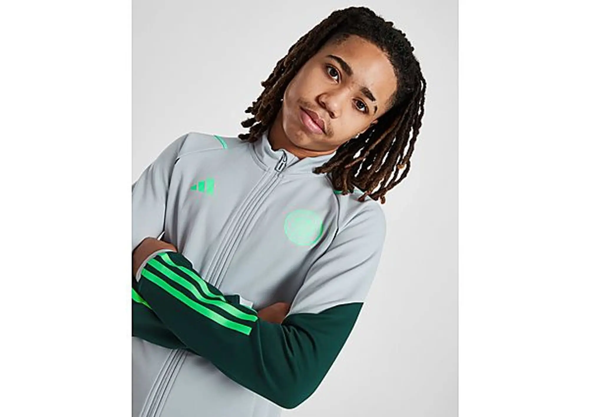 adidas Celtic FC Track Jacket Junior - Grey