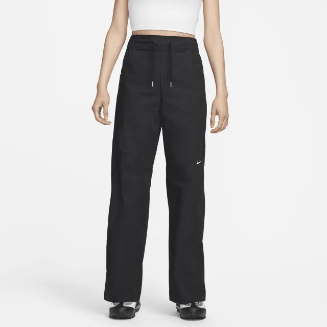 Nike Womens Essential Woven High-Rise Pant - Black / White | FB8284-010 ...