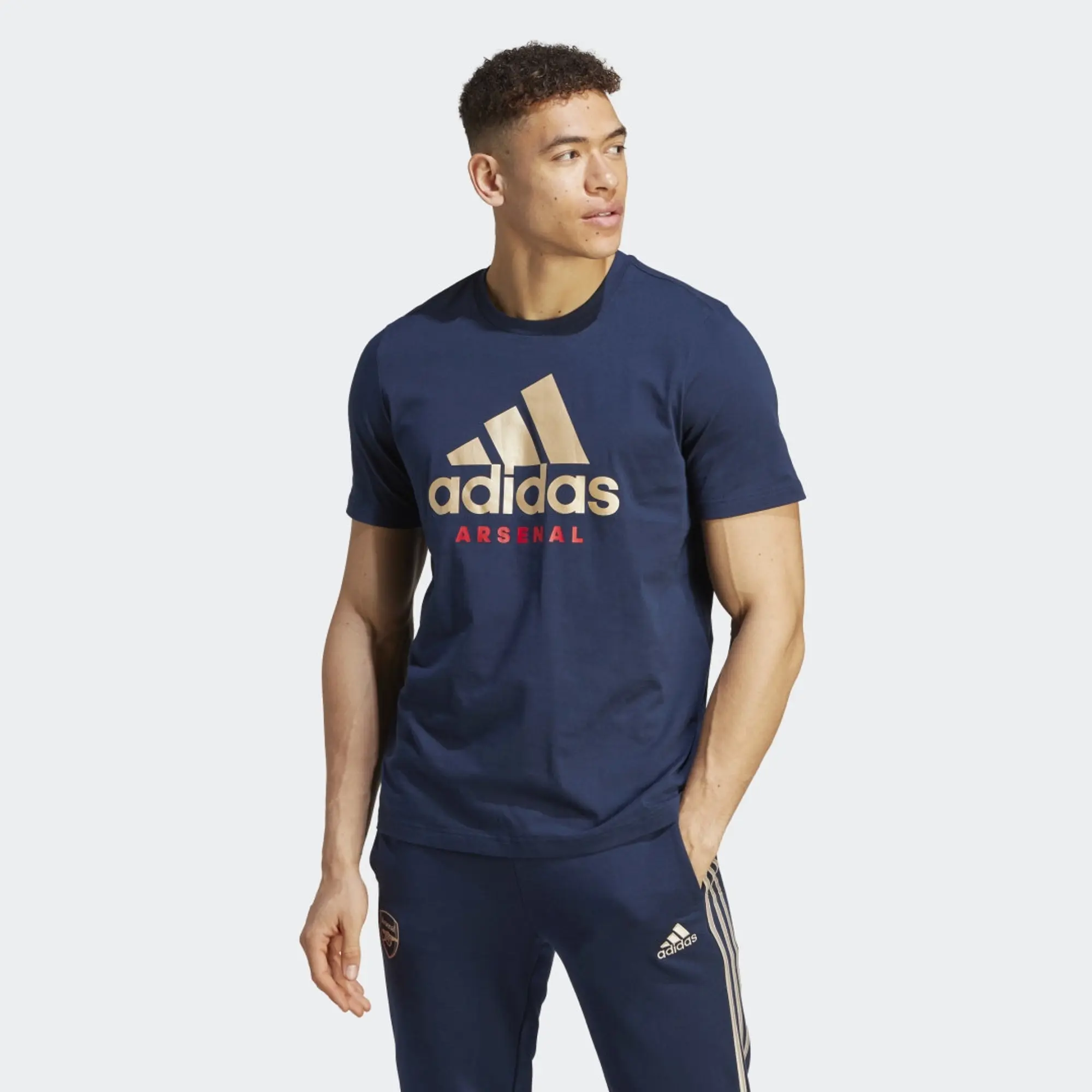 adidas Arsenal FC DNA Graphic T-Shirt - Navy - Mens