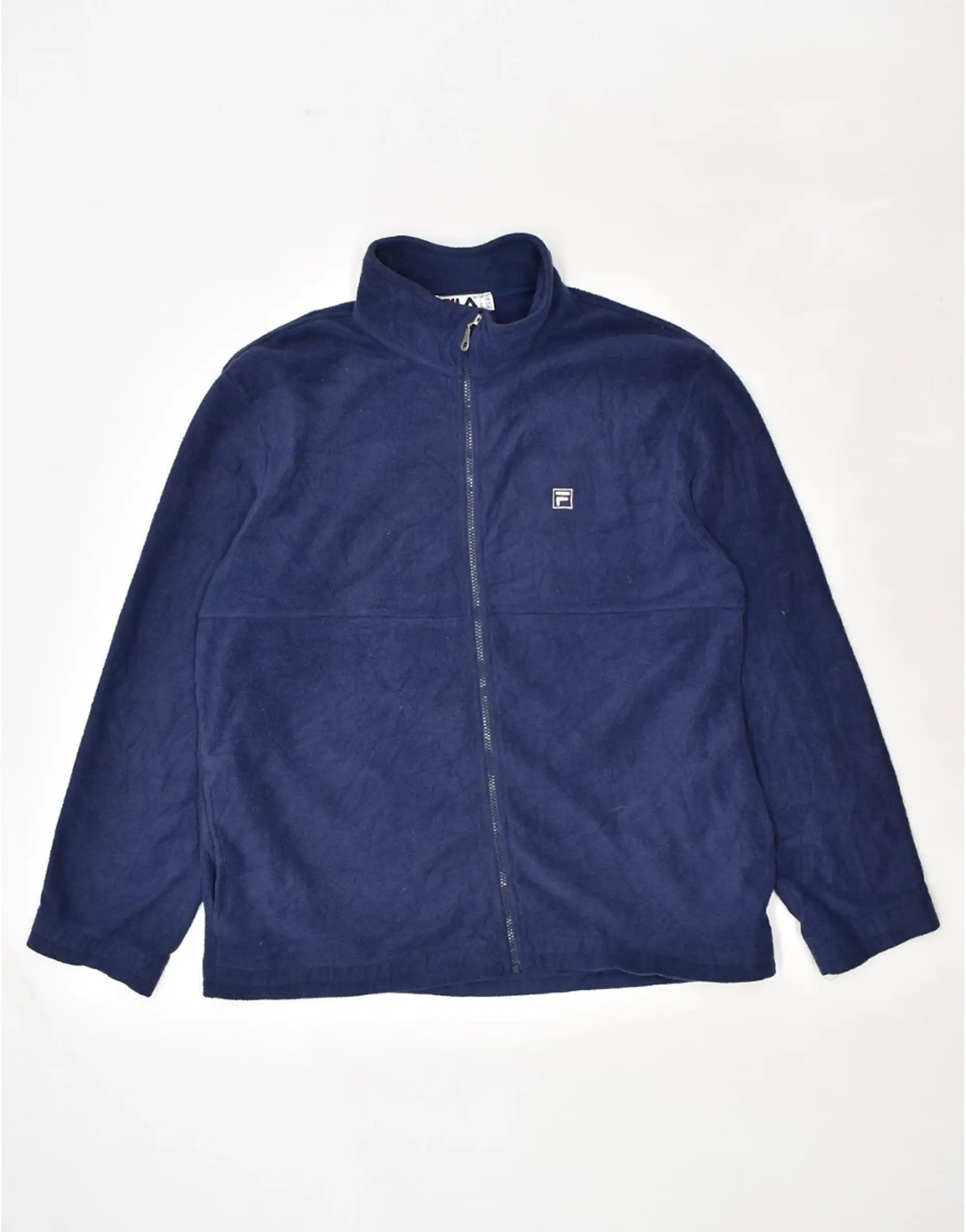 Vintage Fila Fleece Jacket In Navy Blue | JS070623-009 | FOOTY.COM