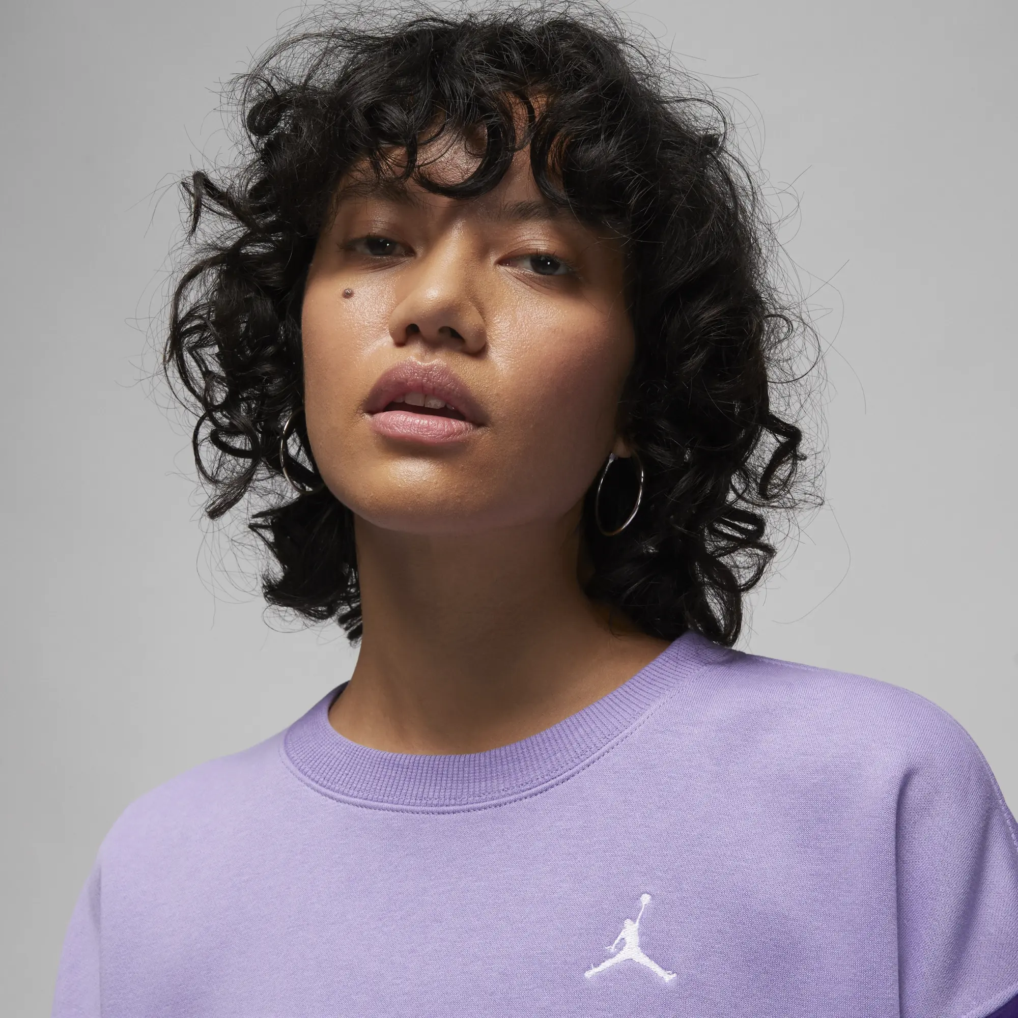 Nike Jordan Brooklyn Fleece Women's Crew-Neck Sweatshirt - Purple