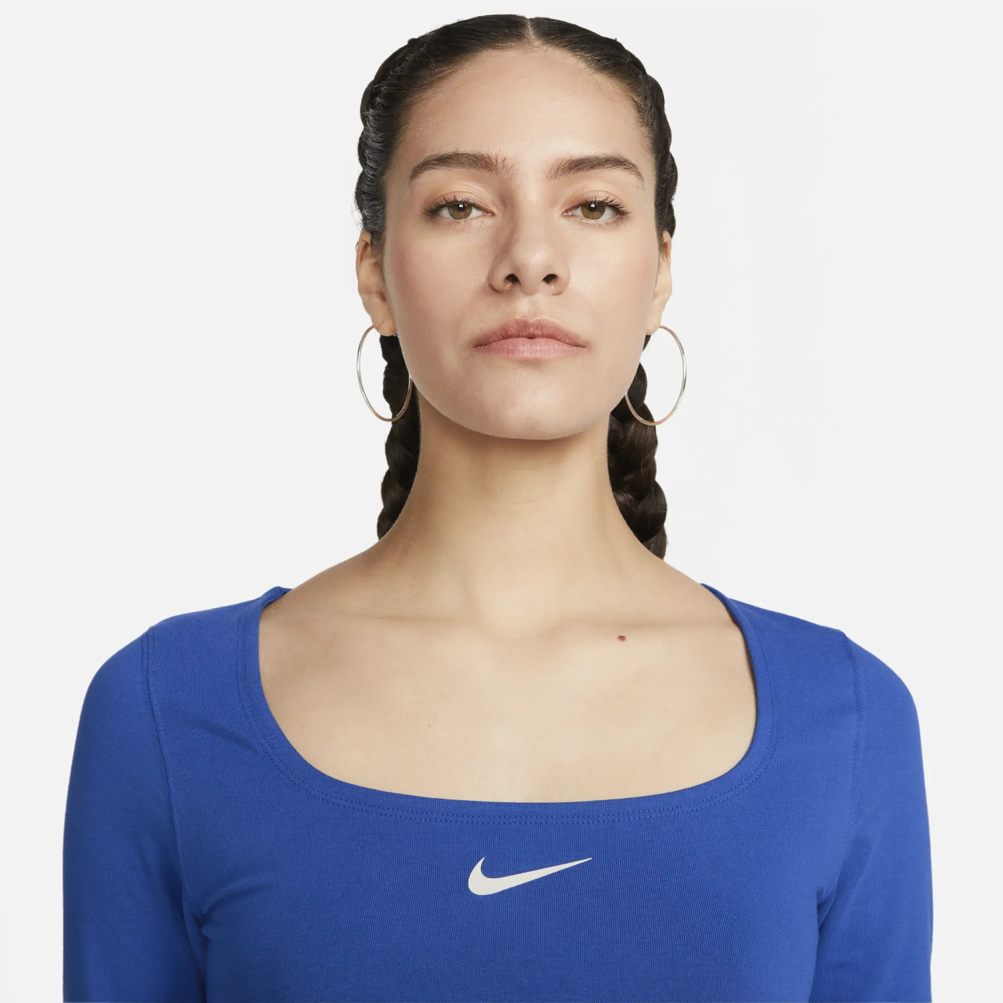 Nike Sportswear Women's Long-Sleeve Crop Top - Blue | FJ5228-480 ...