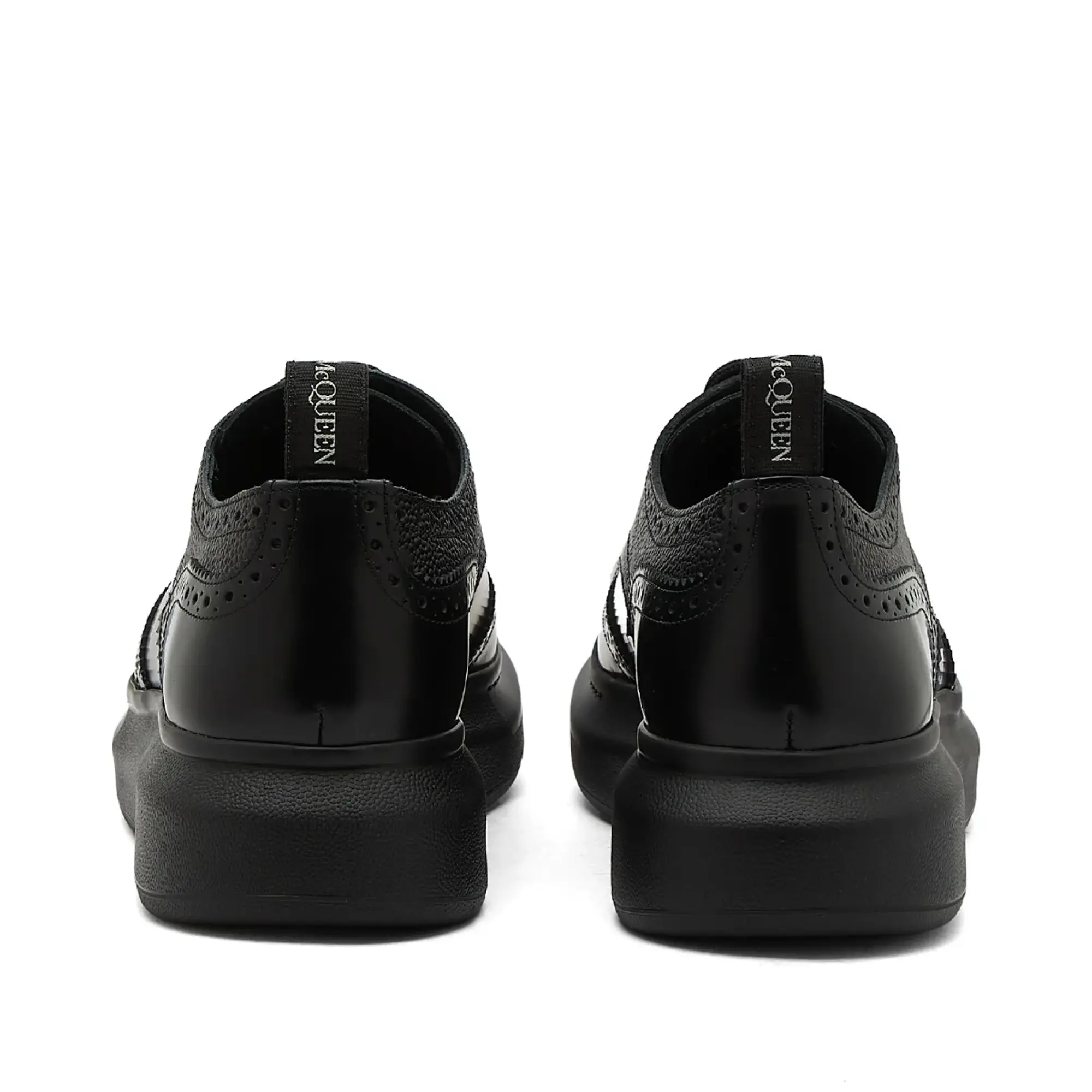 Alexander McQueen Men's Wedge Sole Hybrid Brogue Shoe Black ...