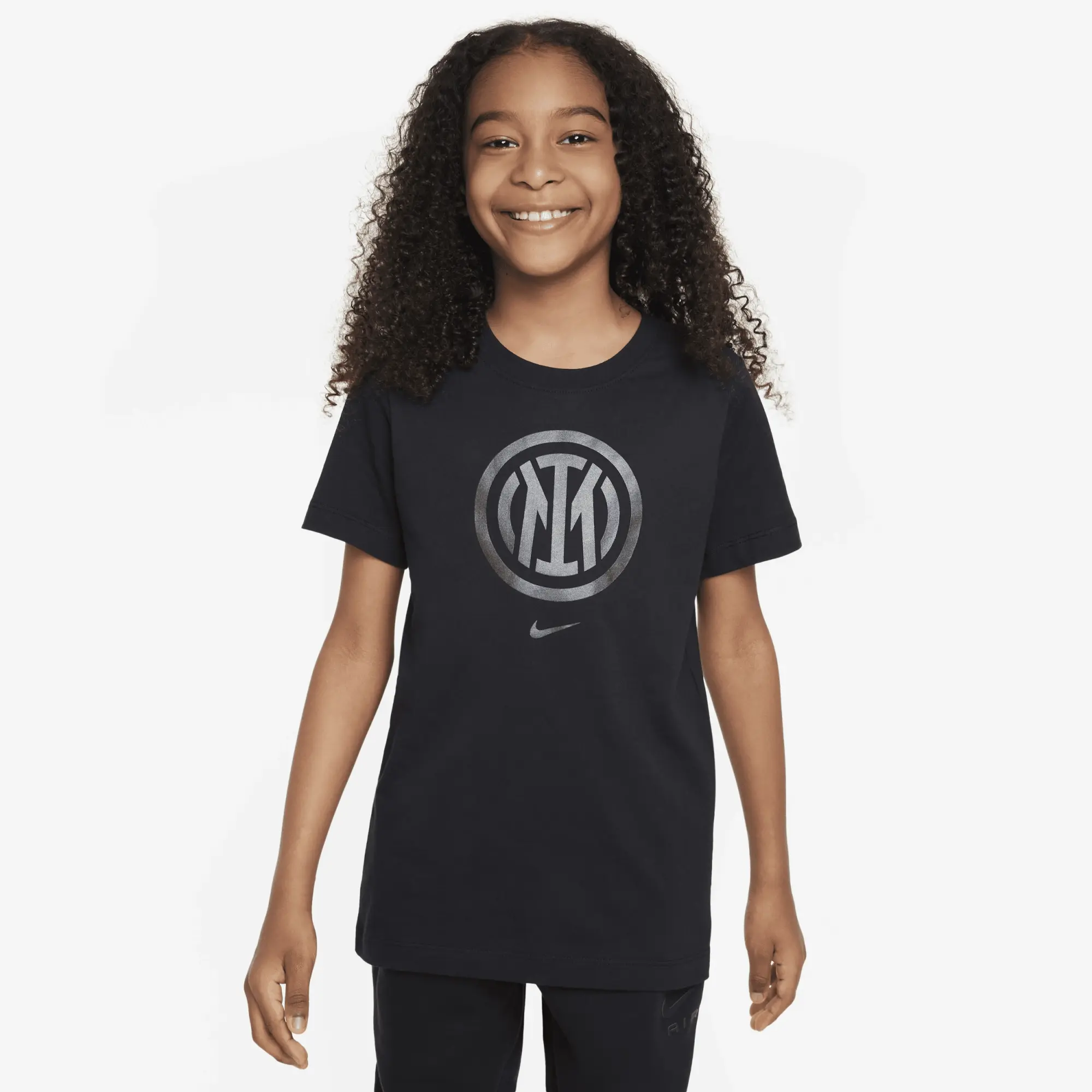 Inter Milan Nike Crest T-Shirt - Black - Kids