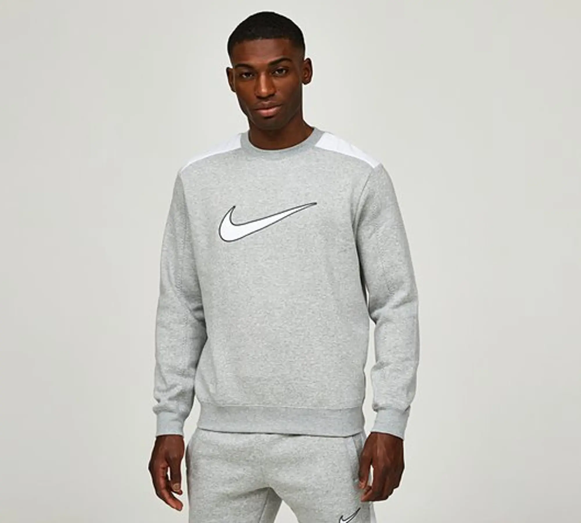 Nike Hybrid HBR Sweatshirt - Dark Grey Heather / White | FN0245-063 ...
