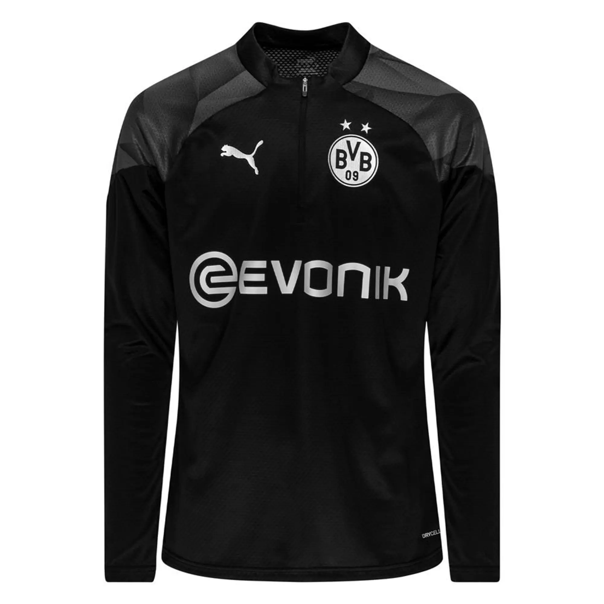 Puma Dortmund Training Shirt 1/4 Zip - Black
