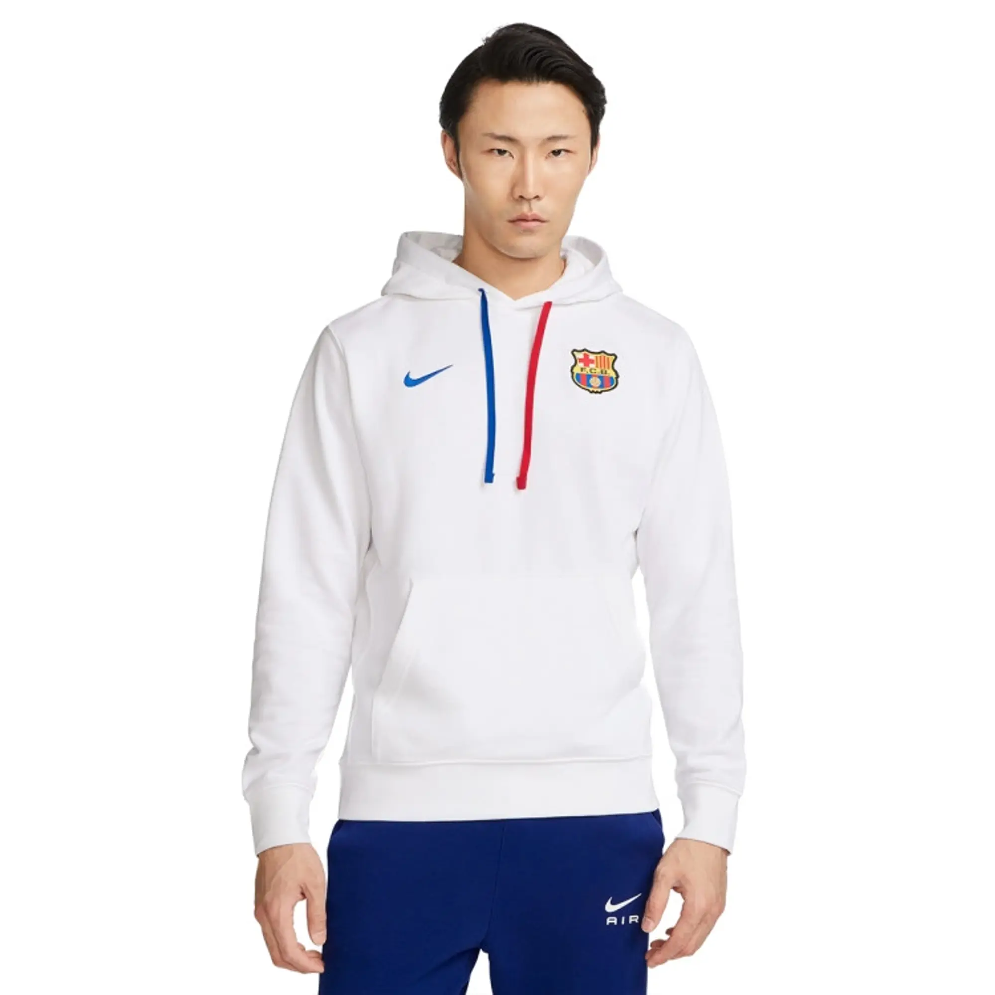 Barcelona Nike Club Hoodie - White