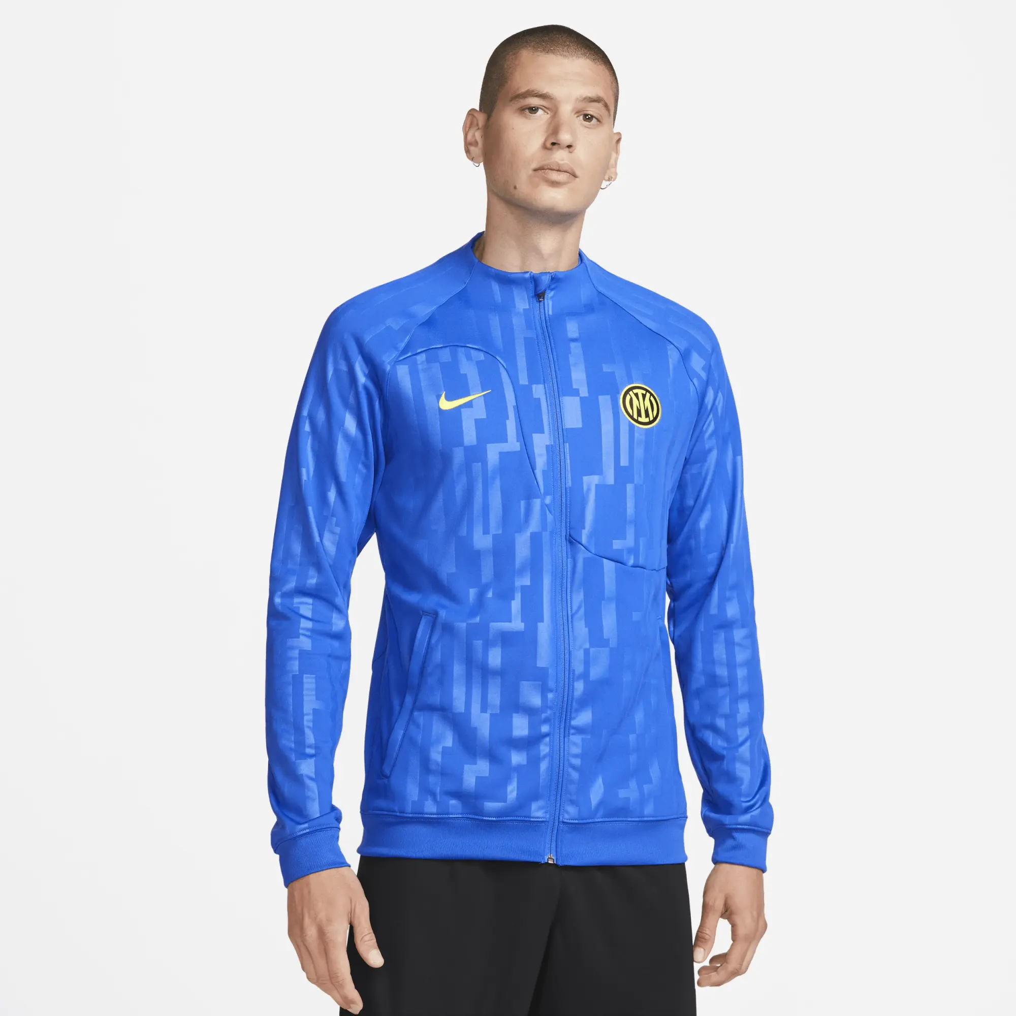 Nike Inter Training Jacket Academy Pro Anthem - Lyon Blue/Yellow - Blue