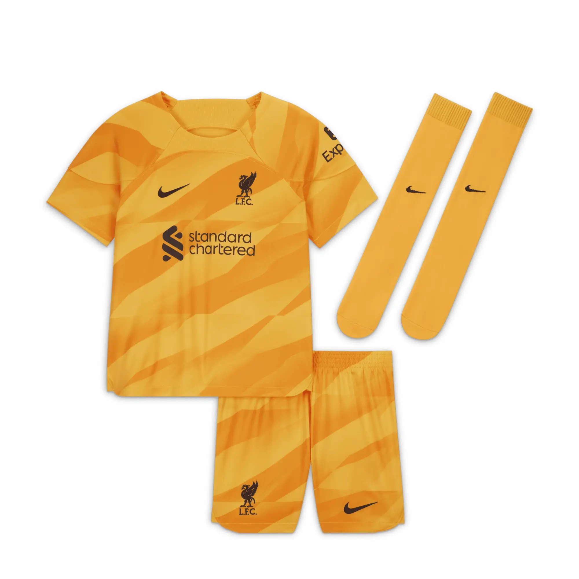 Nike Liverpool Kids LS Goalkeeper Home Mini Kit 2023/24
