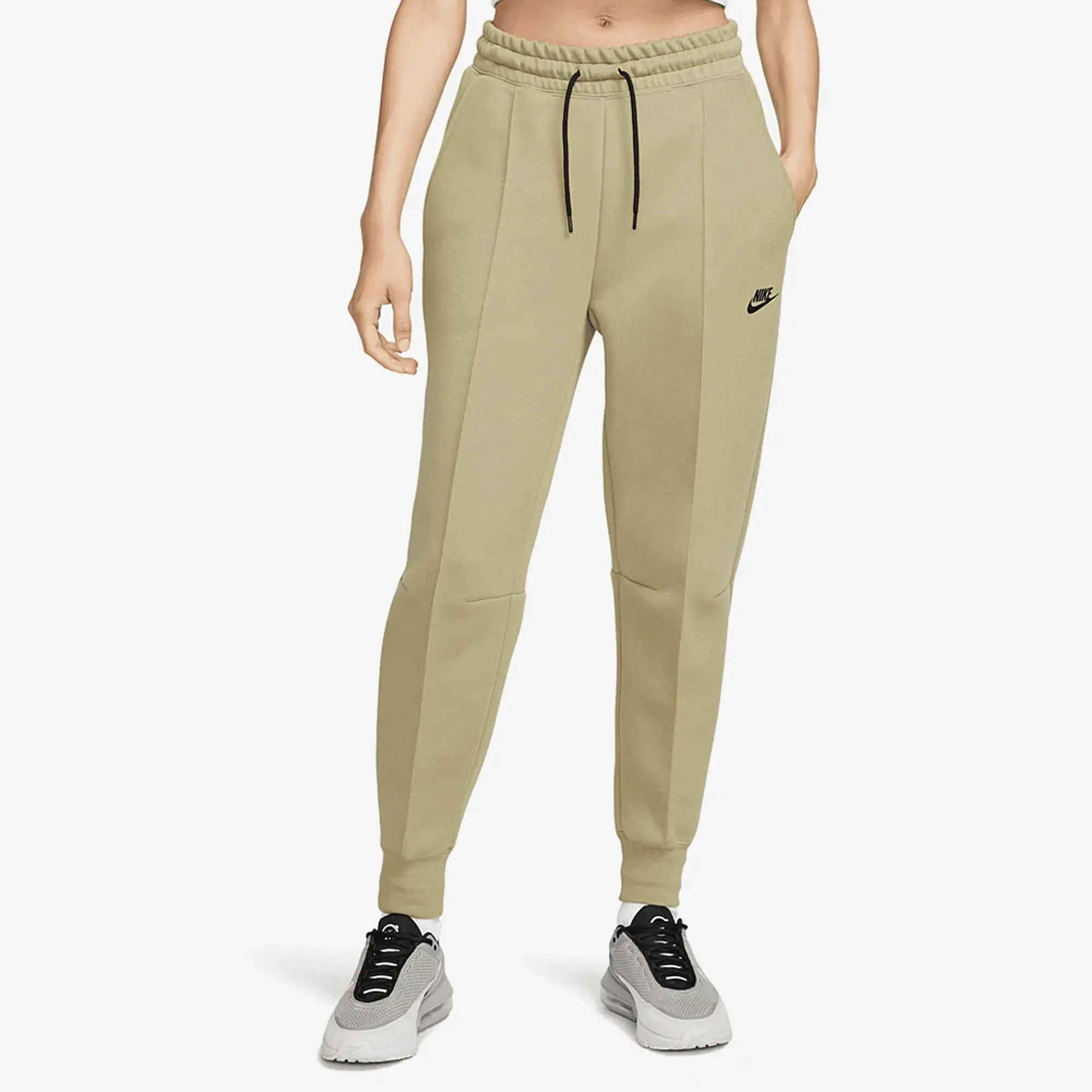 Nike Womens Tech Fleece Mid-Rise Pant - Neutral Olive / Black